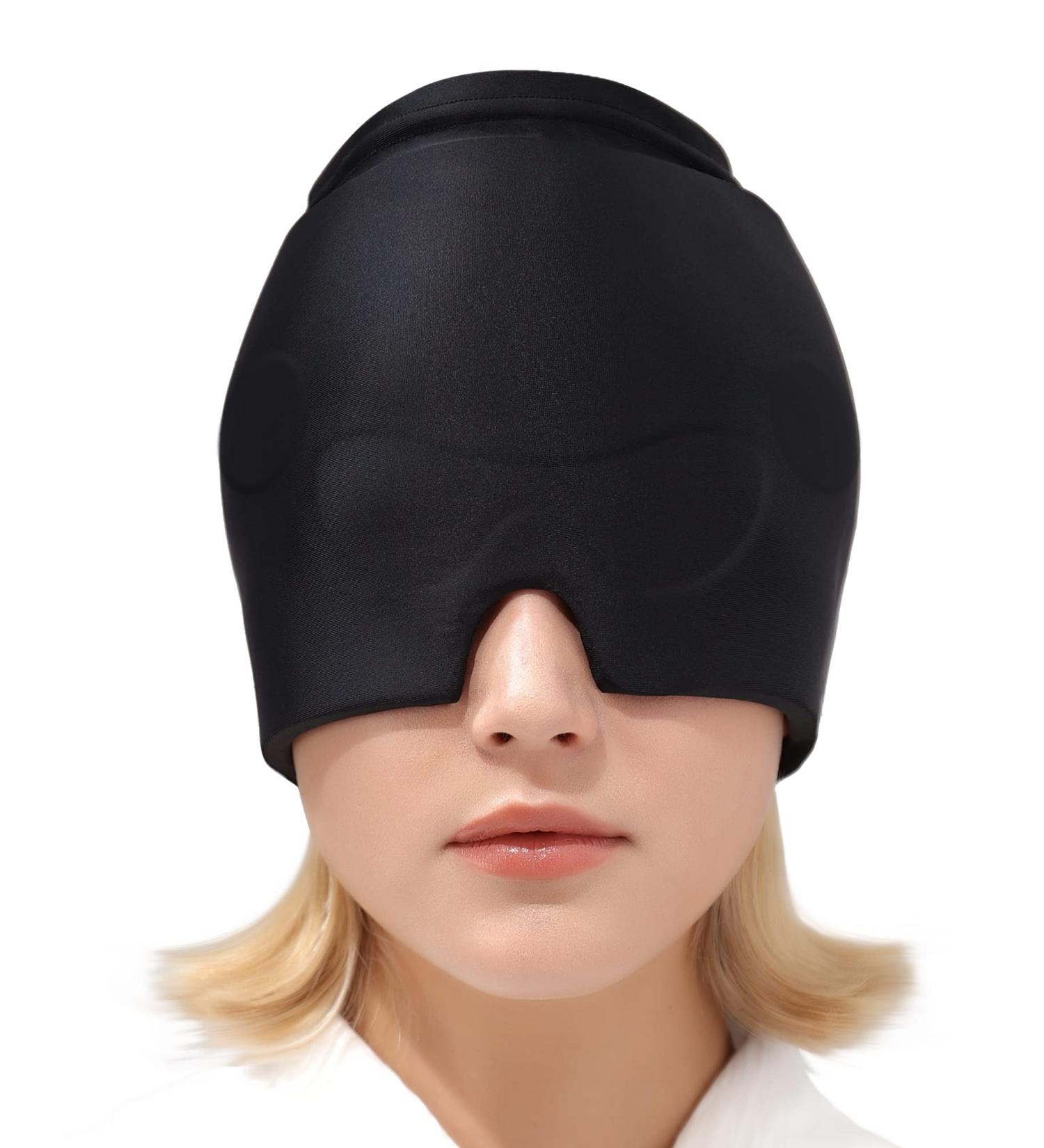 Ultimate Migraine Relief Mask | Cooling Cap & Gel Pads for Headaches - Buy Online on GoSupps.com