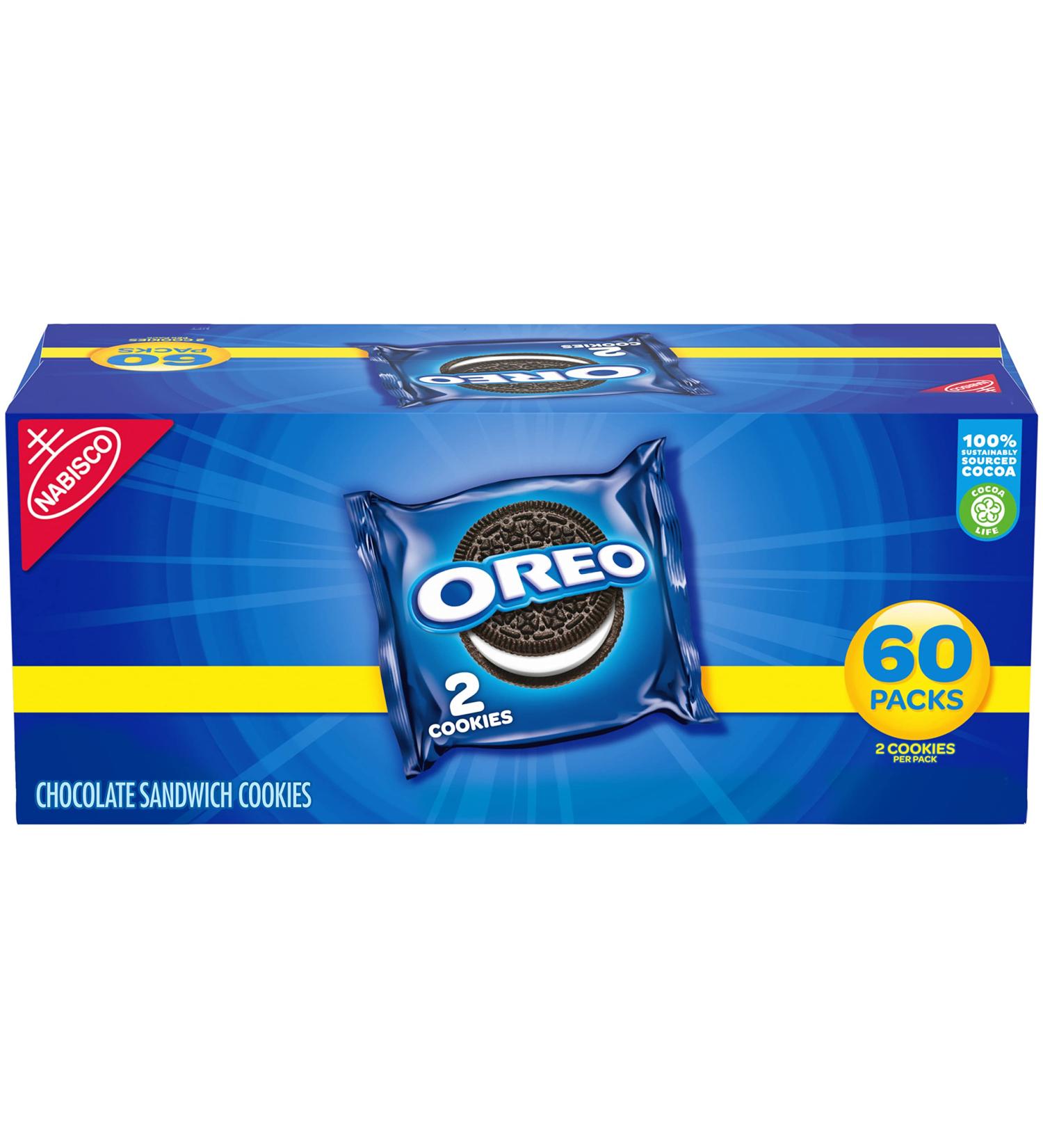 OREO Chocolate Sandwich Cookies - 60 Snack Packs (2 Cookies Per Pack) - Buy Online on GoSupps.com