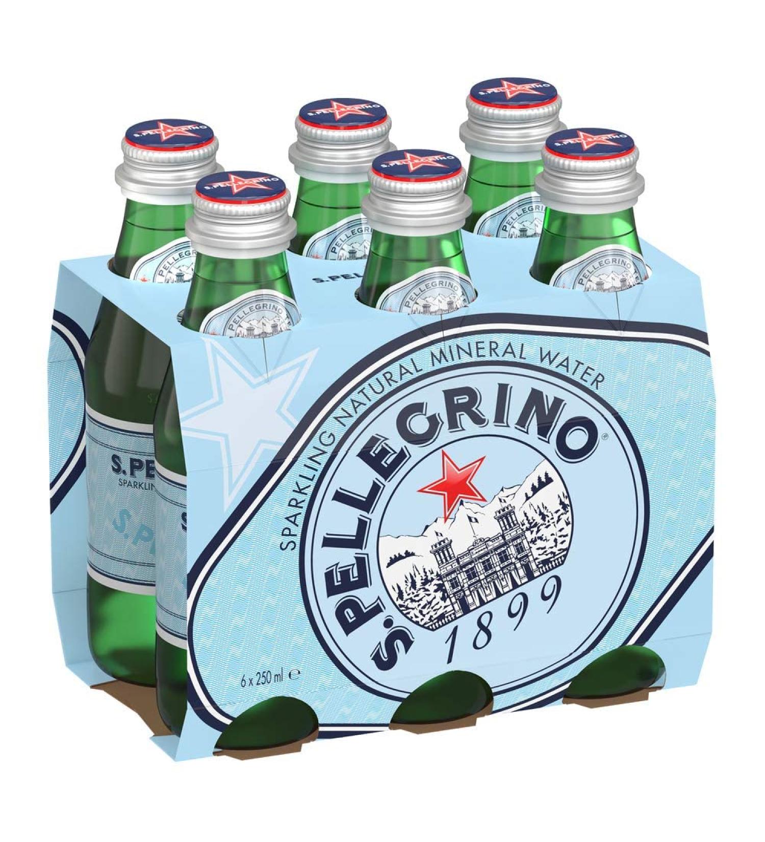 San Pellegrino Sparkling Natural Mineral Water (6x250ml) - Pack of 2 - Buy Online on GoSupps.com