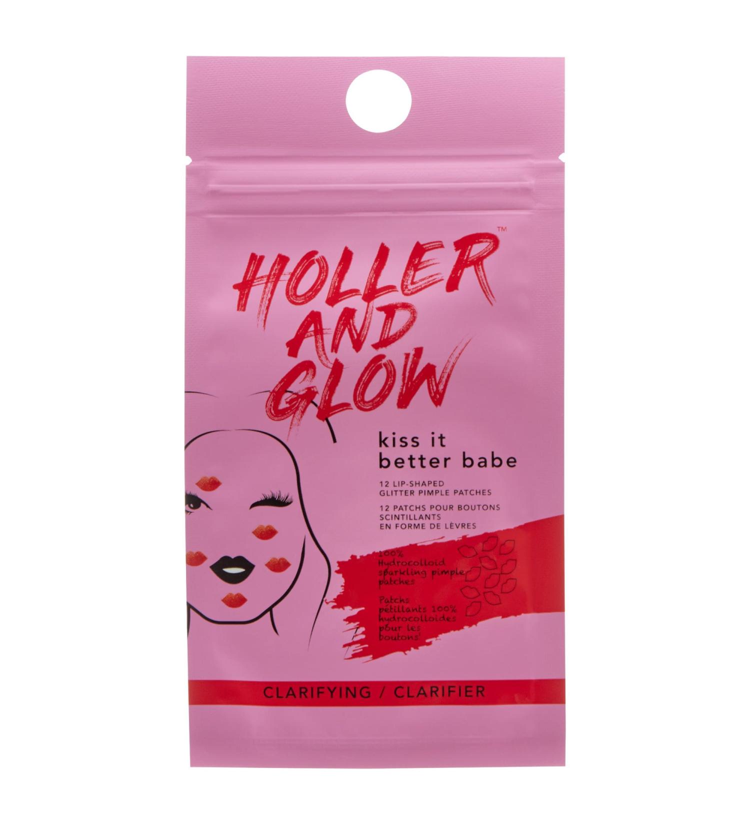Holler and Glow Kiss It Better Babe 12 Lip-Shaped Glitter Pimple Patches - Buy Online on GoSupps.com