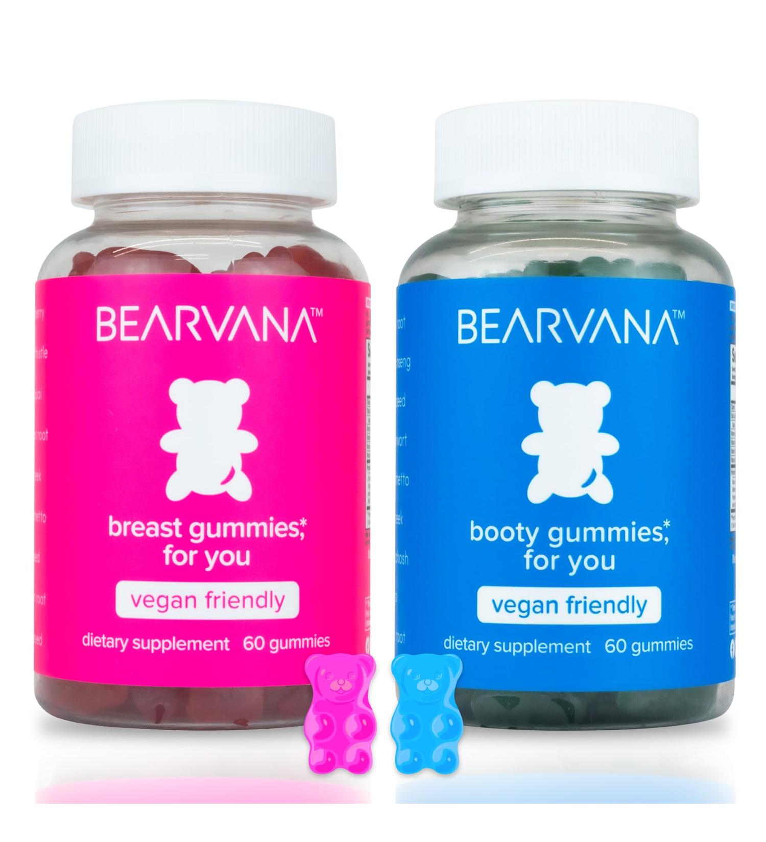 BEARVANA Top & Peach Support Combo Pack Multivitamin Gummies for Women | Includes Herbal Extracts & Essential Vitamins | Berry Flavor | 2-Pack (120 Gummies) - Buy Online on GoSupps.com