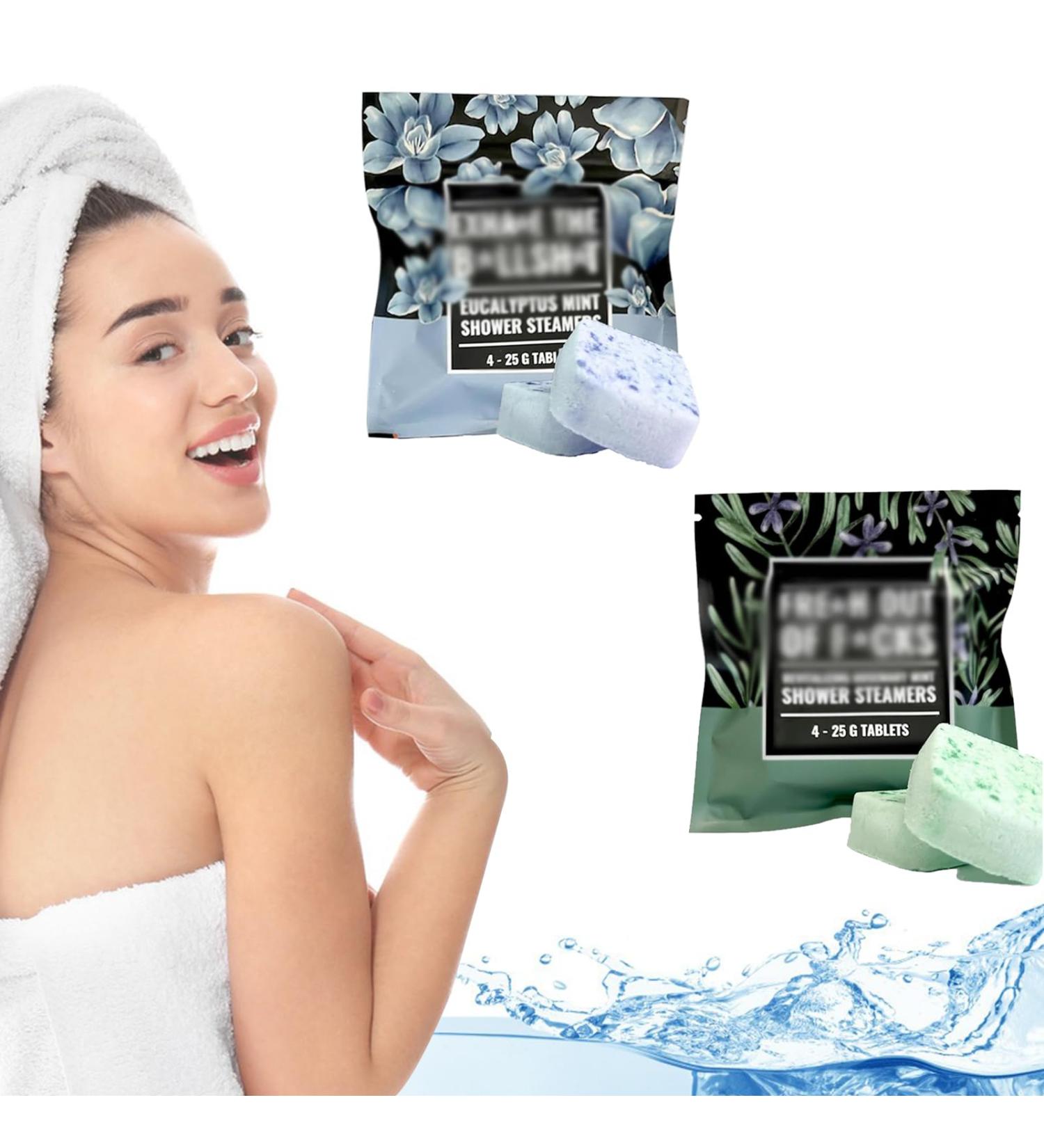 FEXPDL 2Pcs Shower Steamers Gift Set Shower Shower Aromatherapy Shower Gift Set Shower Steamers Aromatherapy Birthday Gifts for Women Shower Steamers for Women Gifts(Rosemary Eucalyptus Mint) Multicoloured-6 - Buy Online on GoSupps.com