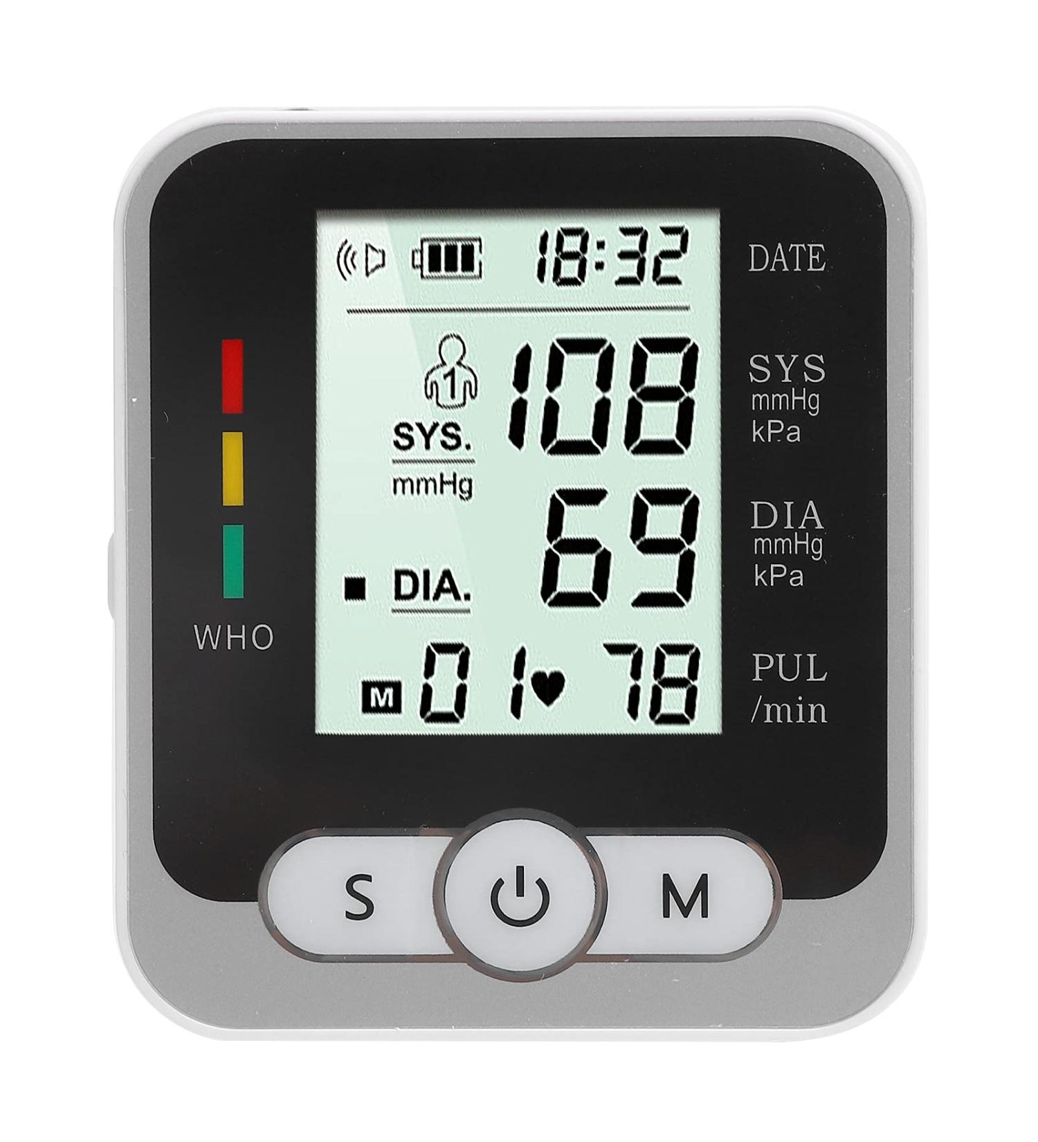 Professional Blood Pressure Monitor - Large LCD Wrist Device for Home Use | Accurate Digital Blood Pressure Meter - Buy Online on GoSupps.com