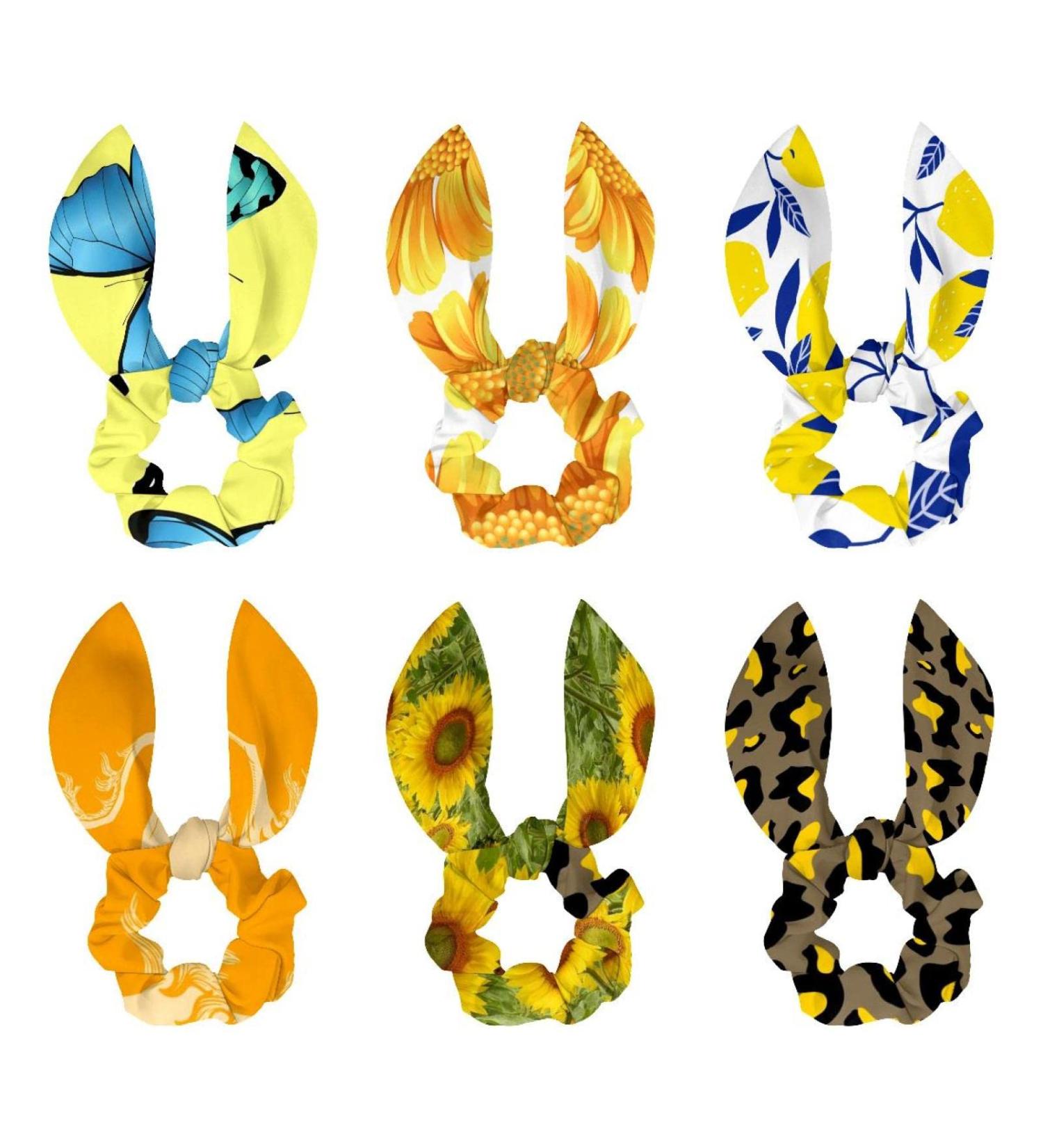 6 Pieces Elastic Long Hair Ties with Bow for kids Women Girls Leopard Print Yellow Coffee Black Multi-colored 18 - Buy Online on GoSupps.com