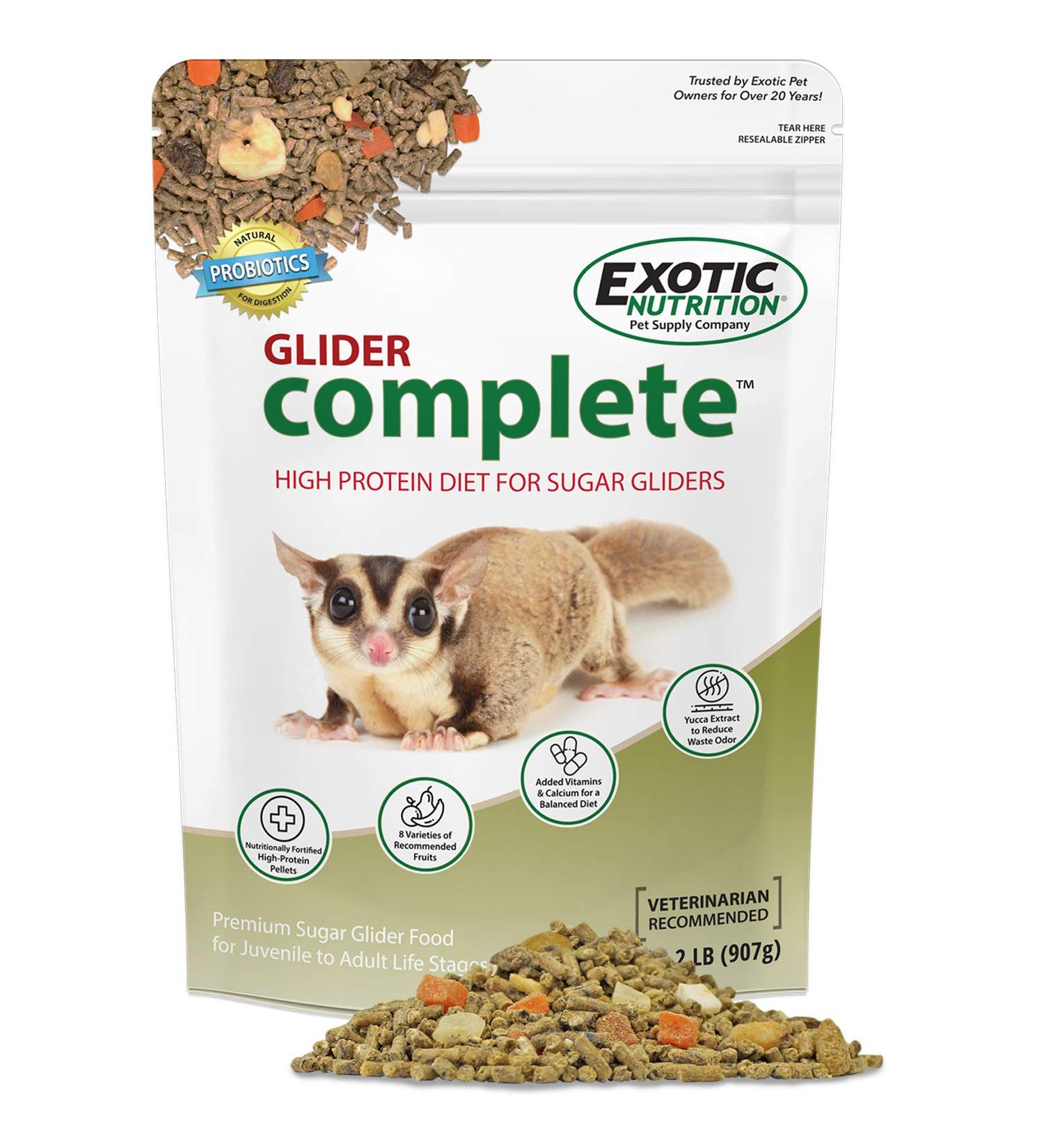 High Protein Glider Complete Diet - 2 lb Nutritionally Balanced Sugar Glider Food - Buy Online on GoSupps.com