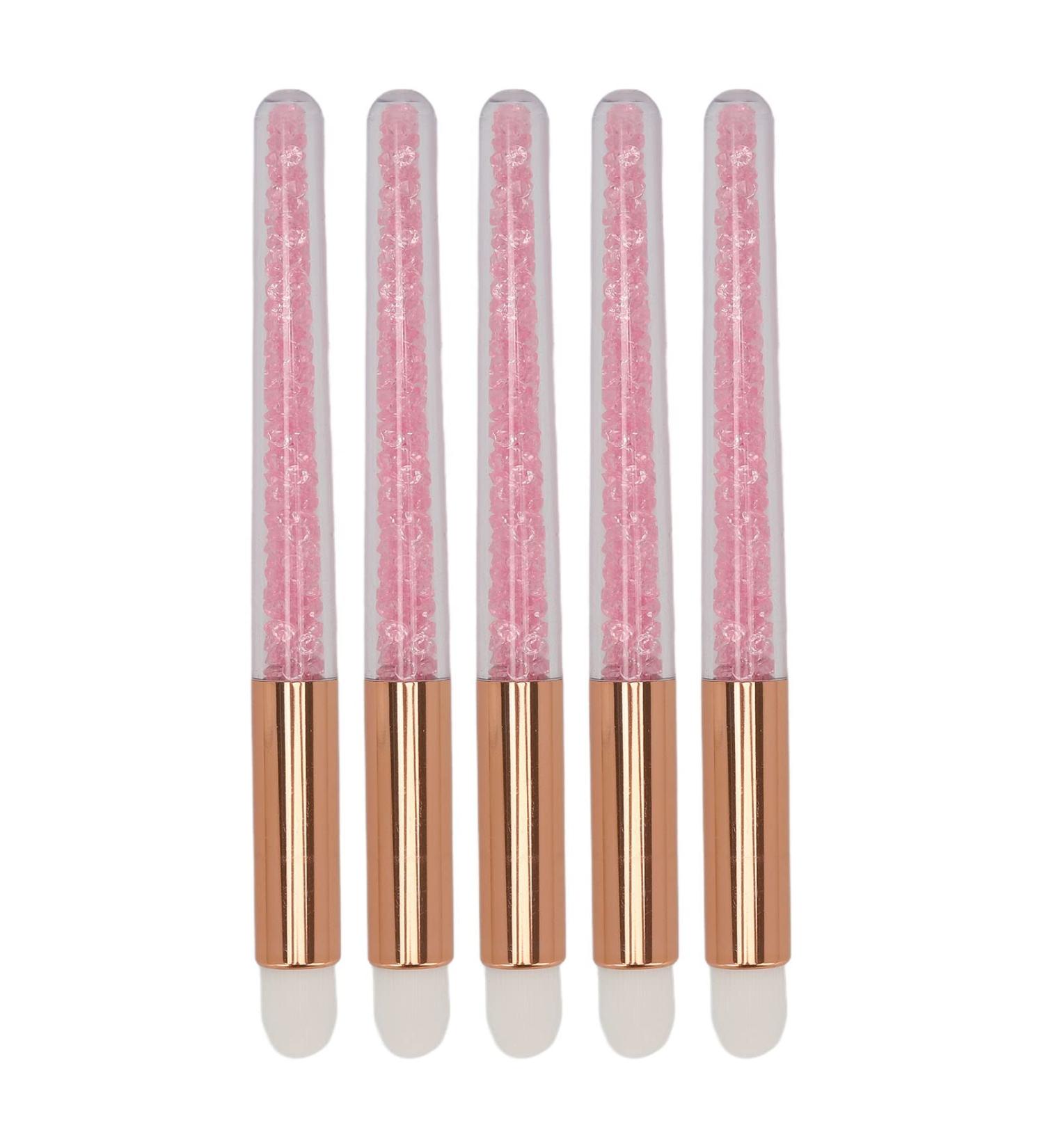Buy Glitter Crystal Lip Brush - Round Head Portable Fiber Wool Makeup & Lash Brush International Shipping - Buy Online on GoSupps.com