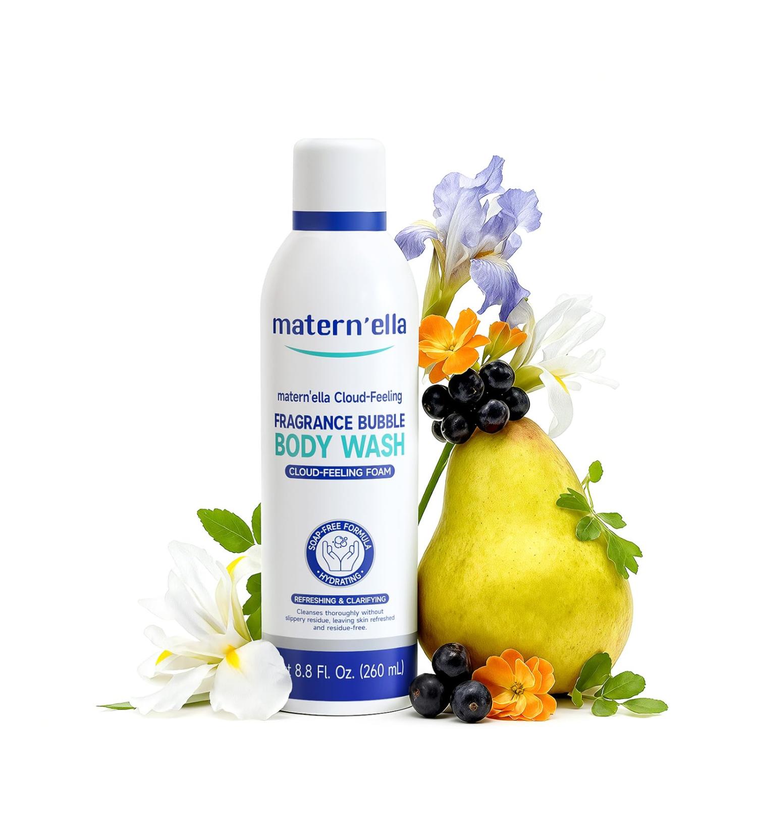 matern'ella Cloud-Feeling Amino Body Wash Self-Foaming Fragrance Bubble Cleanser with Hyaluronic Acid Sulfate-Free & Paraben-Free Luxurious Scent of Pear Blackcurrant & Tonka Bean 8.8 Fl Oz - Buy Online on GoSupps.com