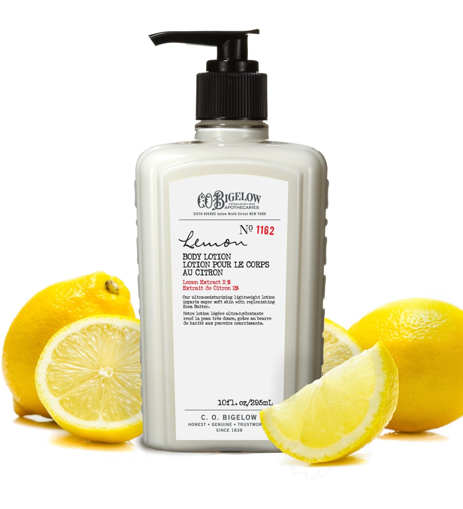 C.O. Bigelow Lemon Body Lotion No. 1162 - Moisturizing 10 fl oz Lotion with Shea Butter & Kuki Nut Oil for Dry Skin - Lemon Scented Hand & Body Moisturizer - Buy Online on GoSupps.com