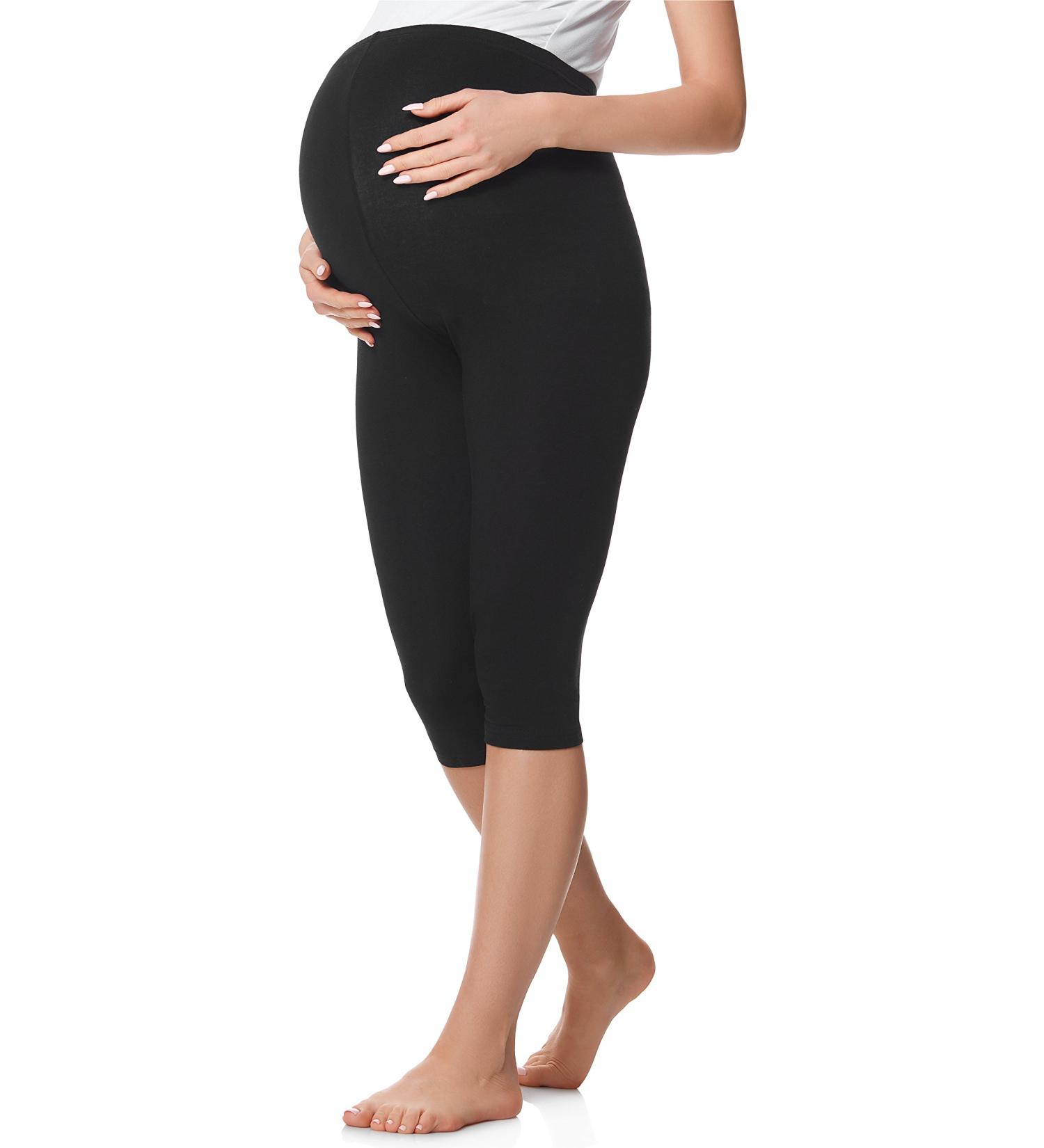Be Mammy Maternity Leggings Tights | 3/4 Length BE20-229 | Black - Buy Online on GoSupps.com
