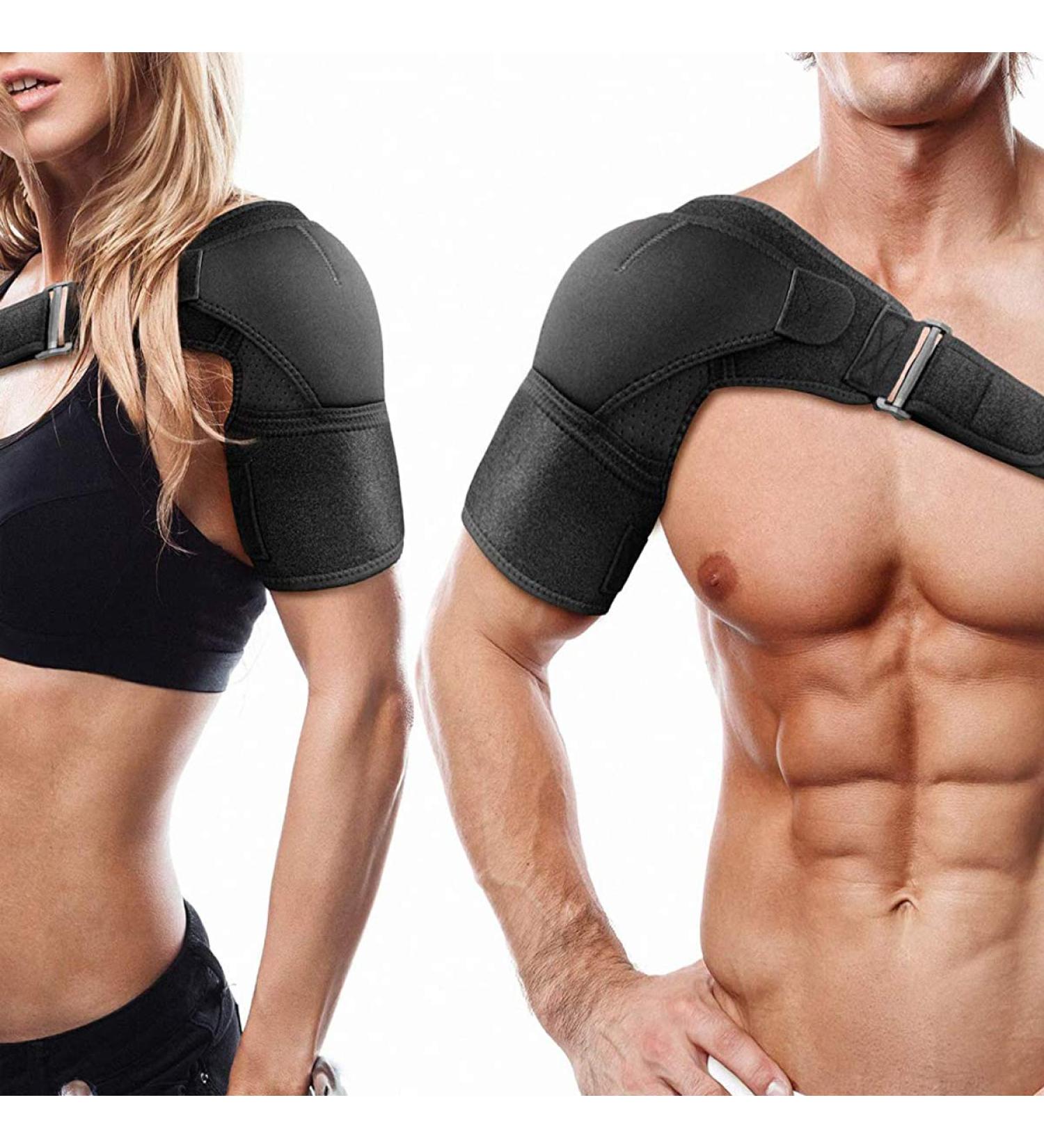Adjustable Shoulder Brace for Men & Women | Rotator Cuff Support & Pain Relief | X-Large Arm Immobilizer Sleeve - Buy Online on GoSupps.com