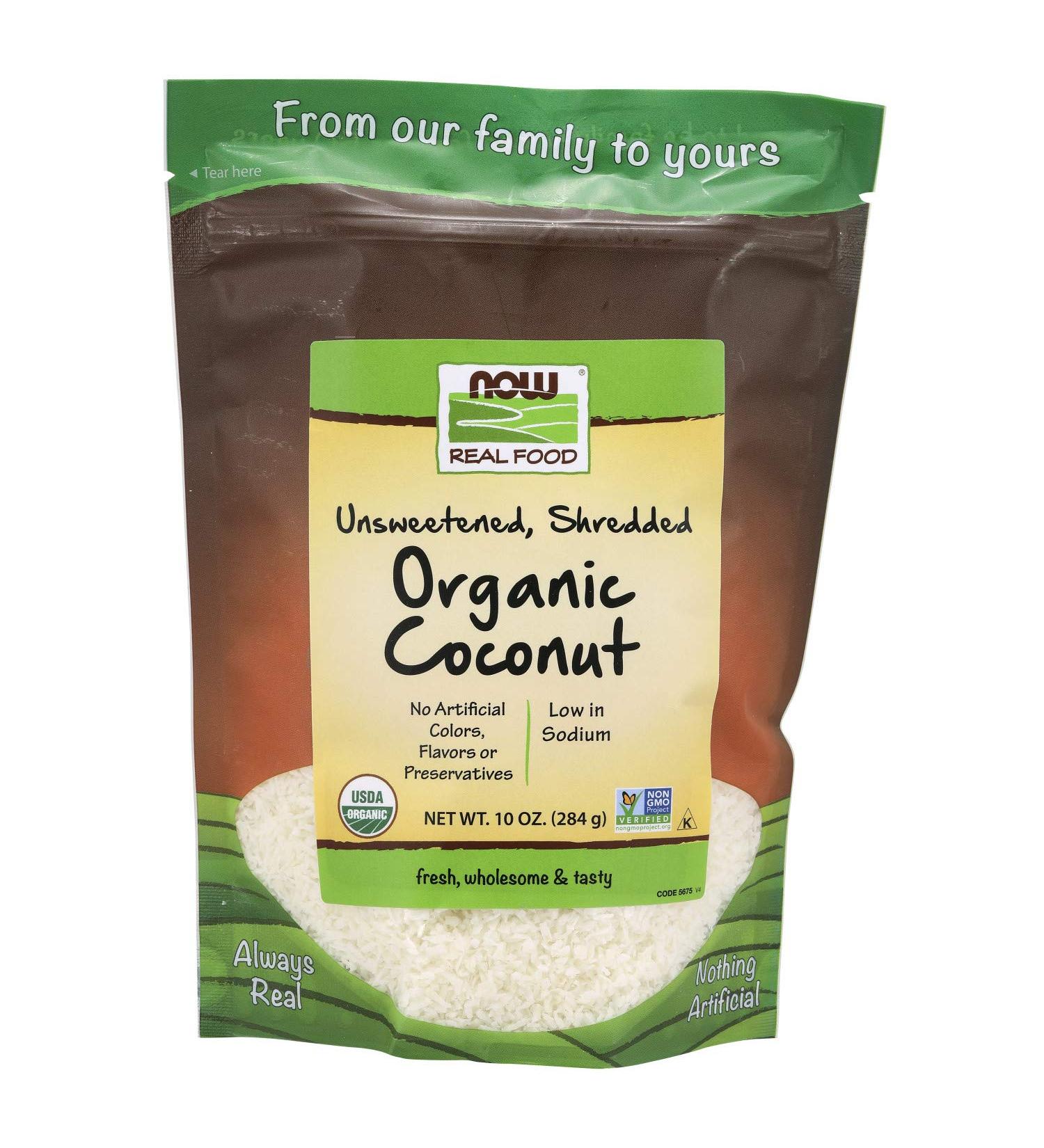 Now Foods Organic Unsweetened Shredded Coconut 10 oz | Real Food Superfood - Buy Online on GoSupps.com