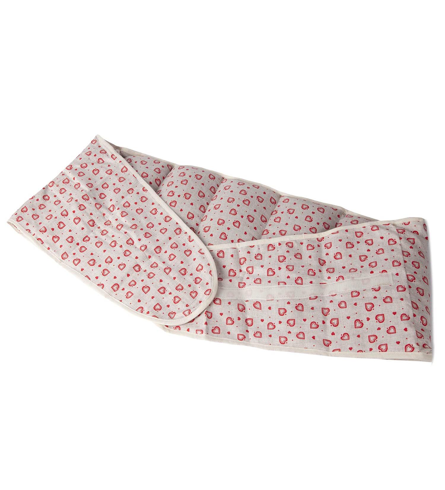 Large Heat Grain Pillow - Velcro Belt for Back & Loins | 135cm 7-Chamber Wheat Pillow - Country House Charm - Buy Online on GoSupps.com