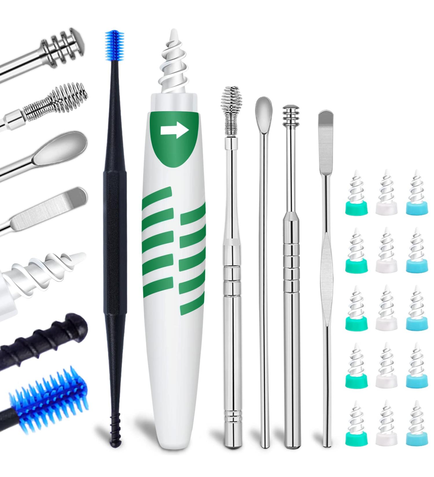 Q Grips Earwax Remover Spiral Silicone Q Grips Earwax Remover