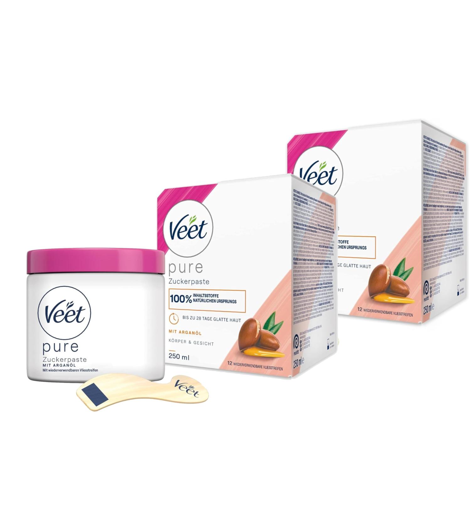 Sugaring Sugar Paste for Hair Removal - Veet 2-Pack (500ml) | Achieve Smooth Skin for Up to 4 Weeks - Buy Online on GoSupps.com