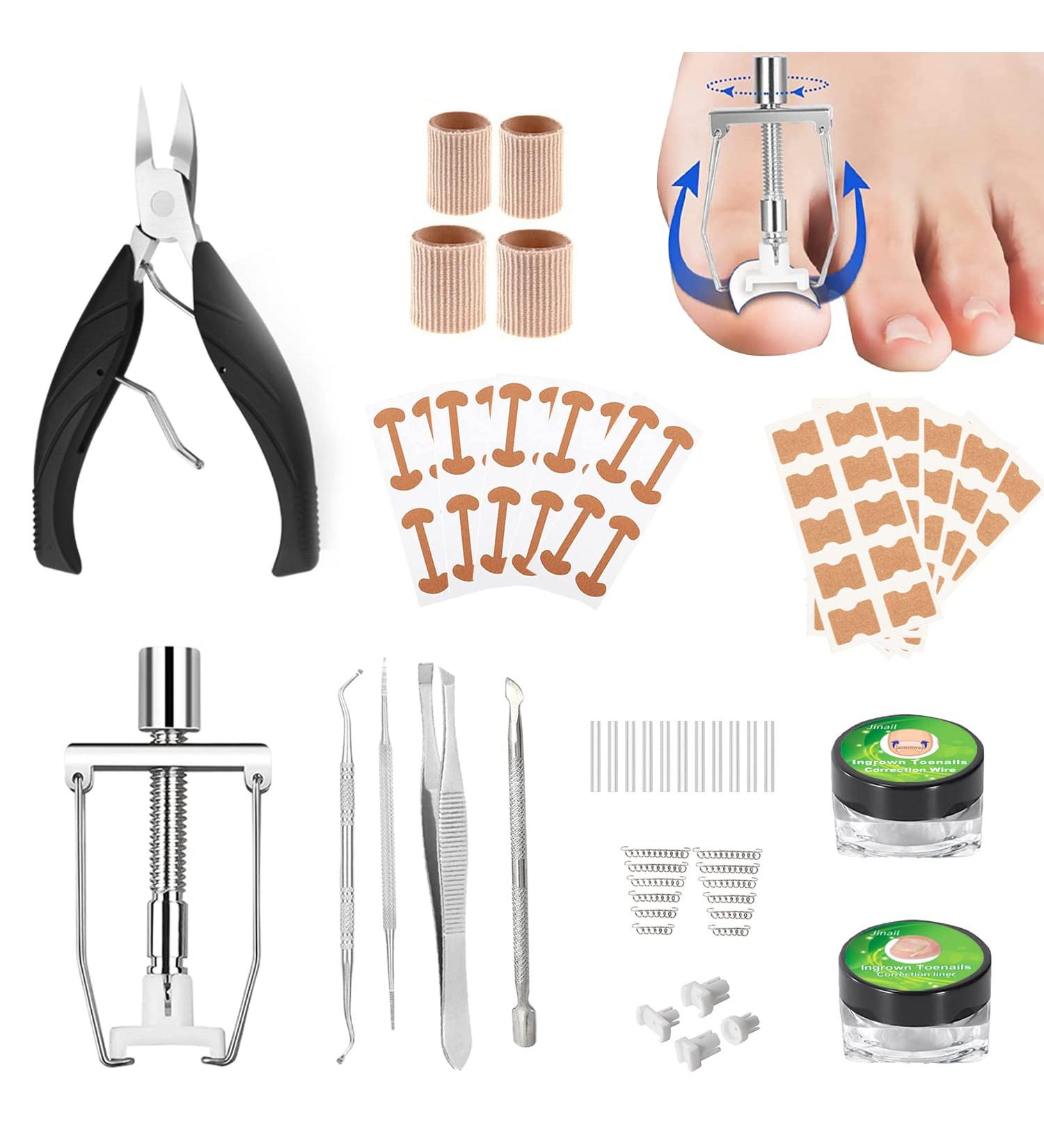 107PCS Ingrown Toenail Removal Kit - Toe Nail Corrector Tool for Pain Relief & Correcting Ingrown Toenails - Buy Online on GoSupps.com