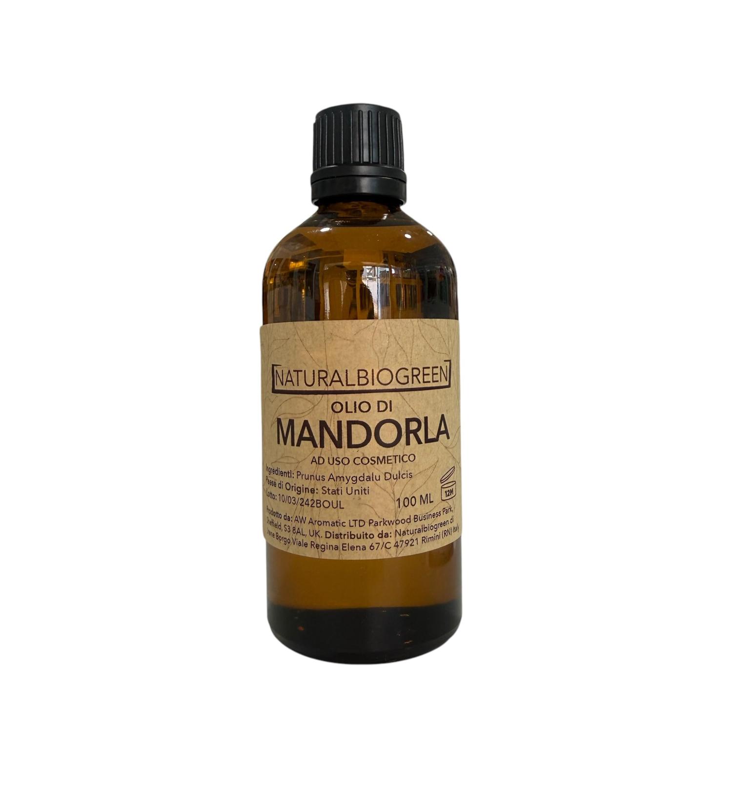 Huile de base d'amande douce en bouteille en verre 100 ml