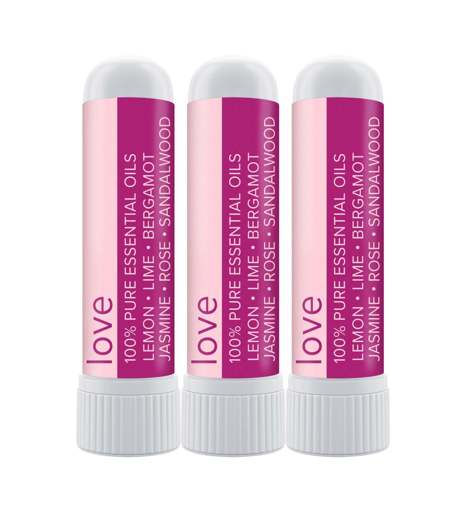 MOXE Love Nasal Stick | Relaxation + Intimate Connection | Romance Love Spell Type Provides Fresh Floral Sentiments | Aromatherapy Inhaler with 100% Pure Essential Oils (3 Pack)