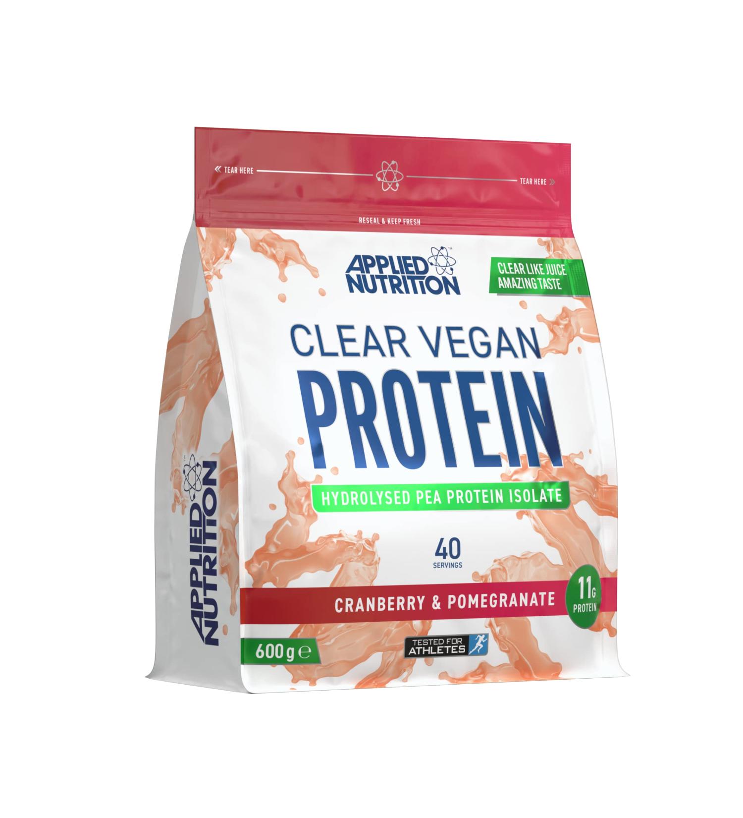  Applied Nutrition Applied Nutrition Clear Vegan Cranberry & Pomegranate - Vegan Whey Protein Isolate for Recovery (600g) (Cranberry & Pomegranate) - Buy Online on GoSupps.com