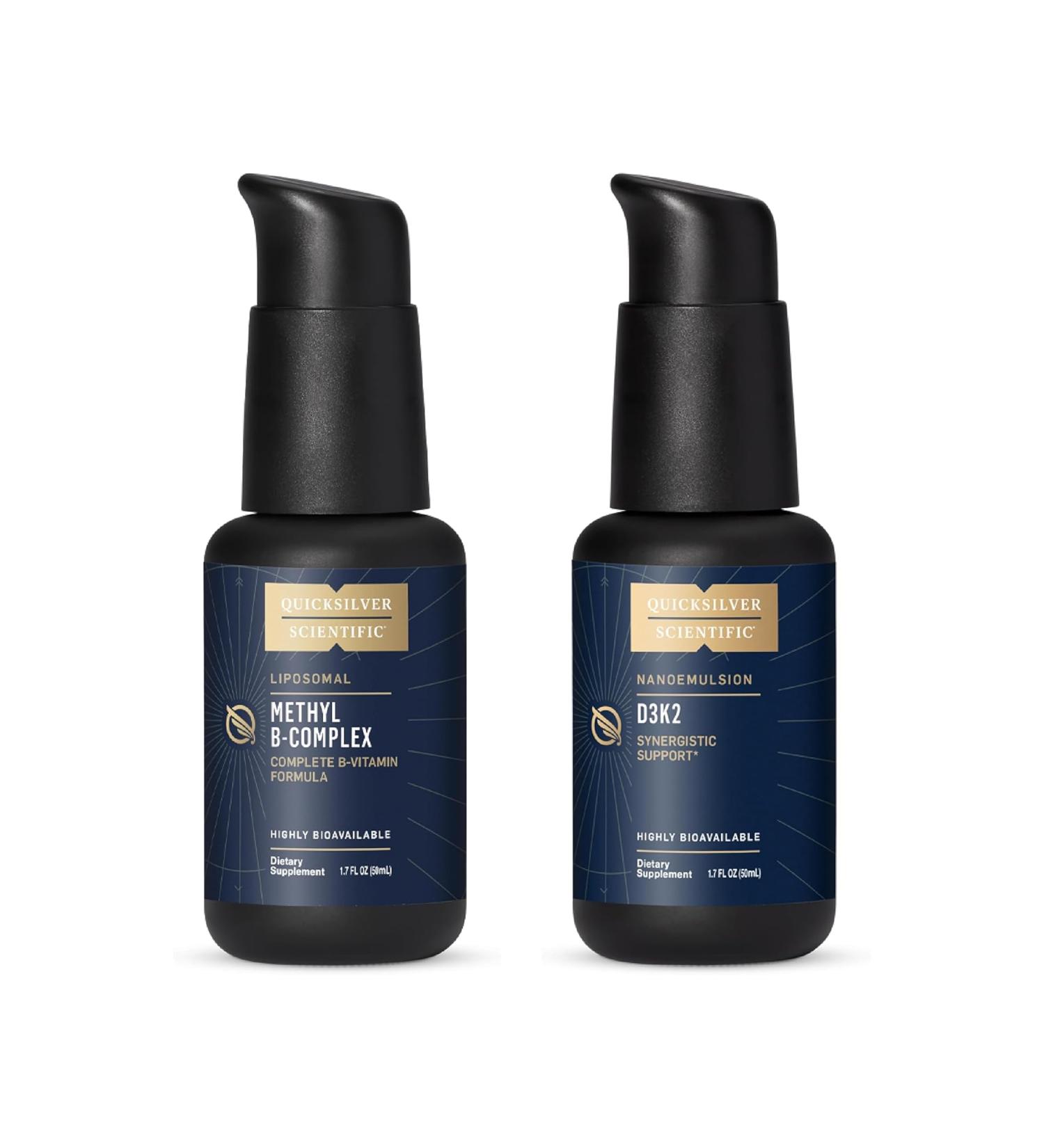 Quicksilver Scientific Methyl B Complex Nanoemulsified D3K2 Bundle (50 ml Each) - Buy Online on GoSupps.com