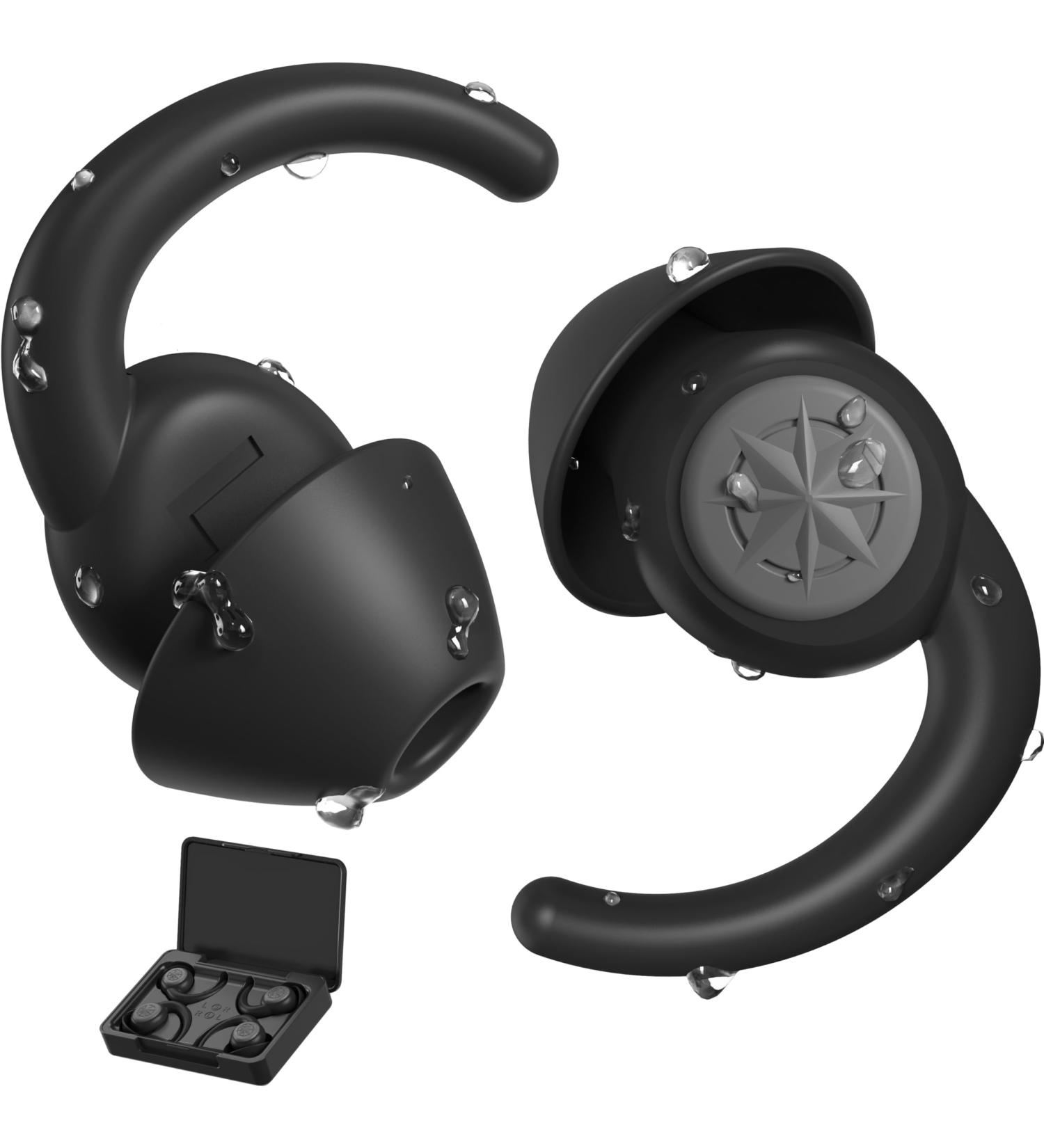 Silicone Ear Plugs for Sleep - 2 Pairs Noise Reducing NRR -33dB, Reusable Soft Night Earplugs for Sleeping, Snoring Blocking, Side Sleepers - Black - Buy Online on GoSupps.com