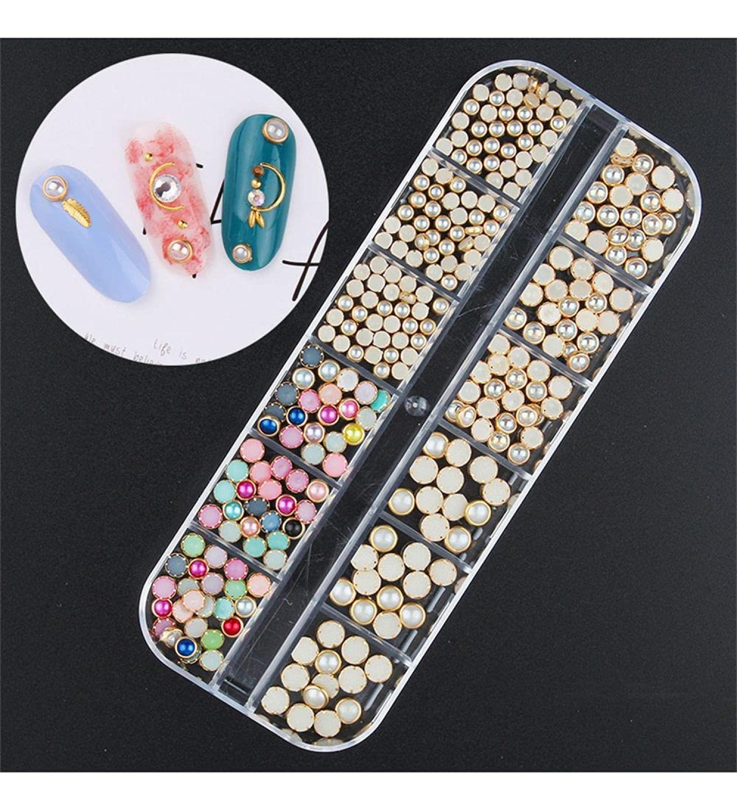 Fashion 3D Decoration Mixed Style Metallic Decor Gold Moon Star Beads Rivet Studs Mix Metal Nail Art Decoration(06) Style06 - Buy Online on GoSupps.com