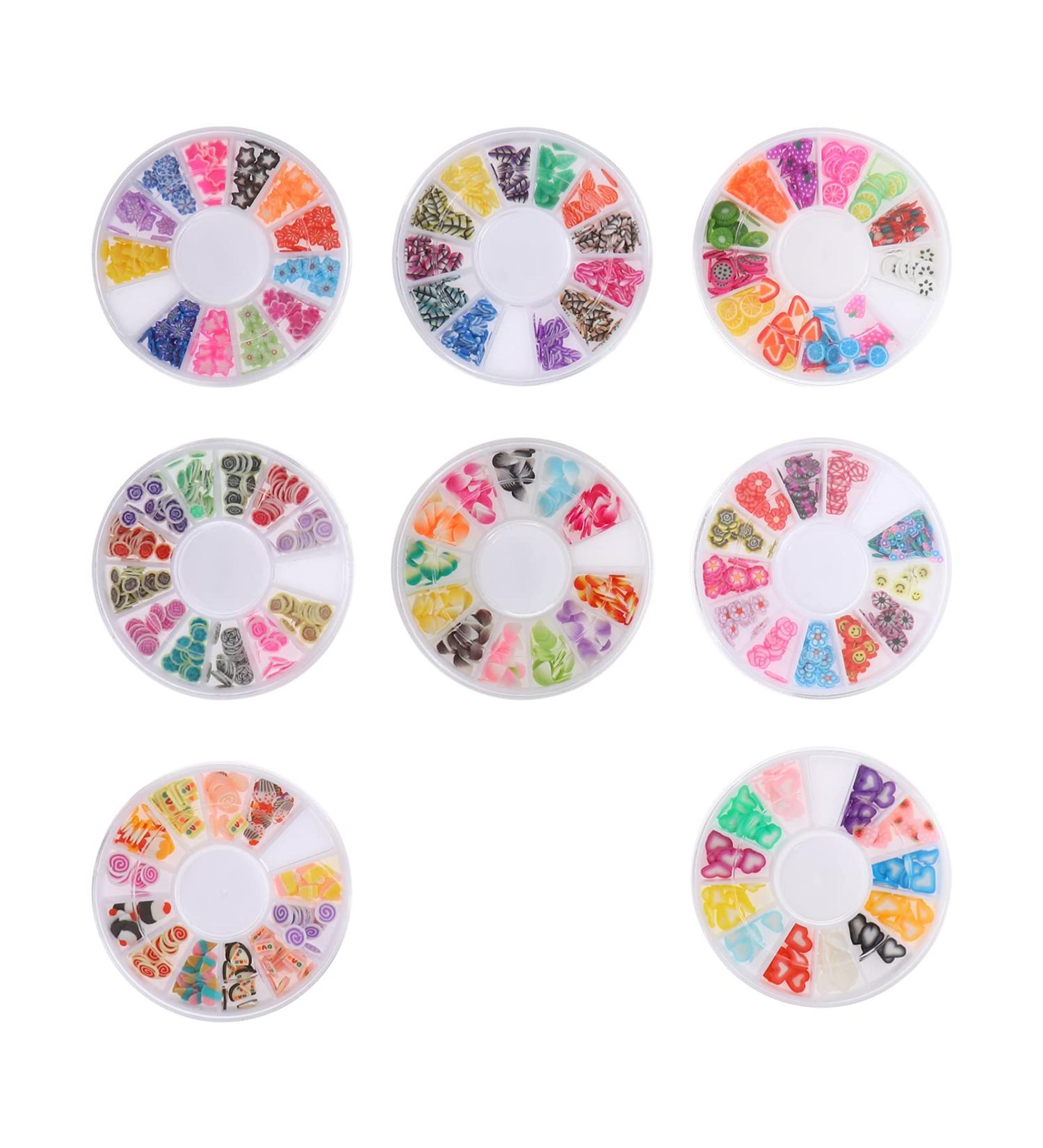 Milists 8 Boxes Soft Ceramic Nail Slices - DIY Resin Fruit Flatback for 3D Nail Art - Perfect for Homemade Polymer Creations - Buy Online on GoSupps.com