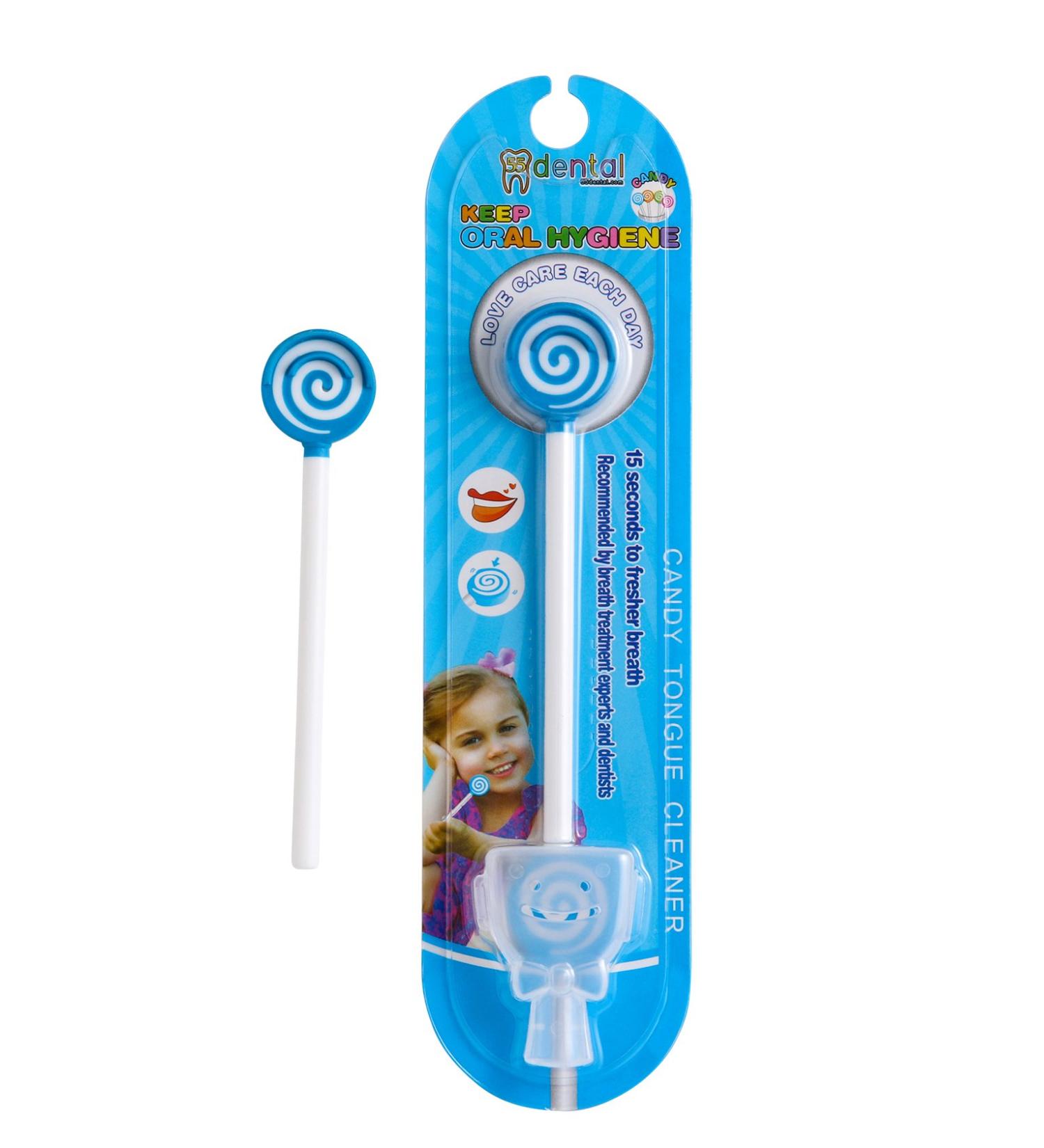 Kids Tongue Scraper Set - BPA-Free Dental Cleaners for Fresh Breath | 55Dental - Multicolored & Easy-Grasp Handles Ages 2 - Buy Online on GoSupps.com