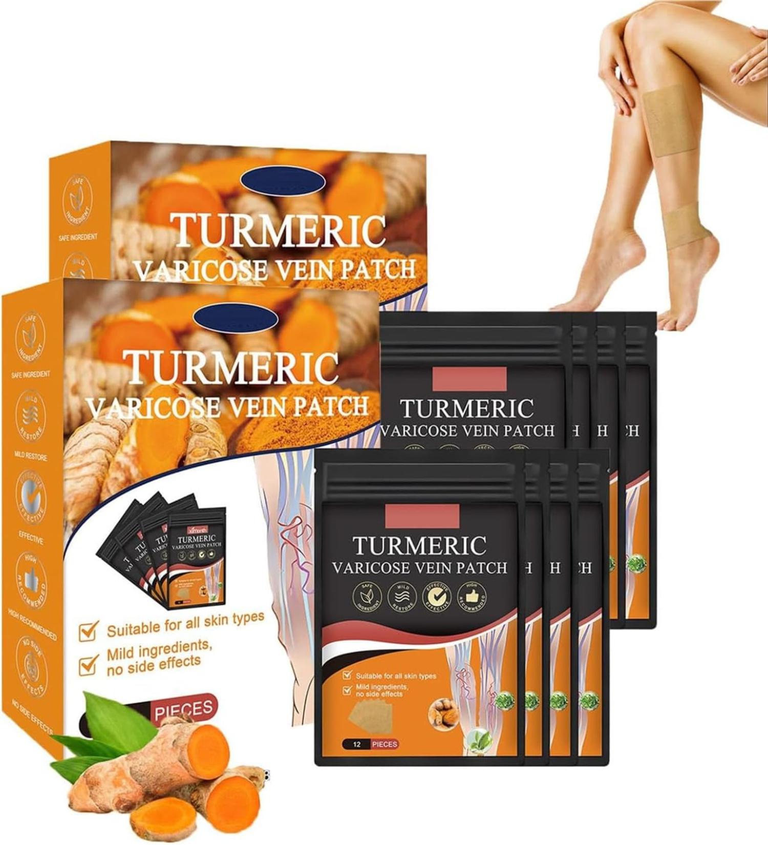 DAPANGGE Turmeric Varicose Vein Patch Turmeric Varicose Vein Patches Varicose Veins Patch Relief Varicose Veins Treatment Patch Naturally Relieves Varicose Veins in Legs and Spiders Three Boxes - Buy Online on GoSupps.com