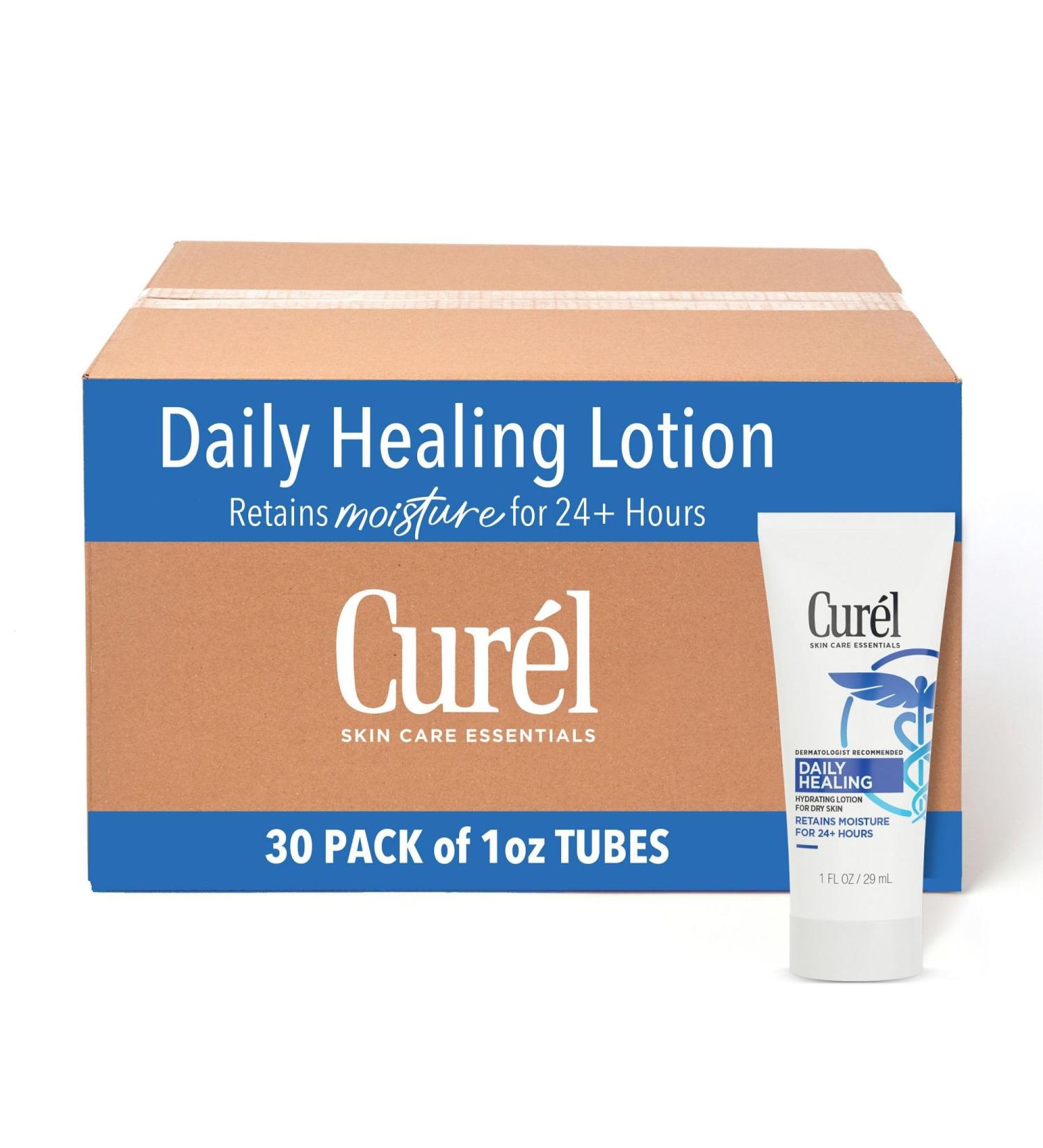 Curel Daily Healing Body Lotion for Dry Skin Dermatologist Recommended Hydrating Body Lotion with Advanced Ceramides Complex 1 Oz Pack of 30 Daily Healing 1 Fl Oz (Pack of 30) - Buy Online on GoSupps.com