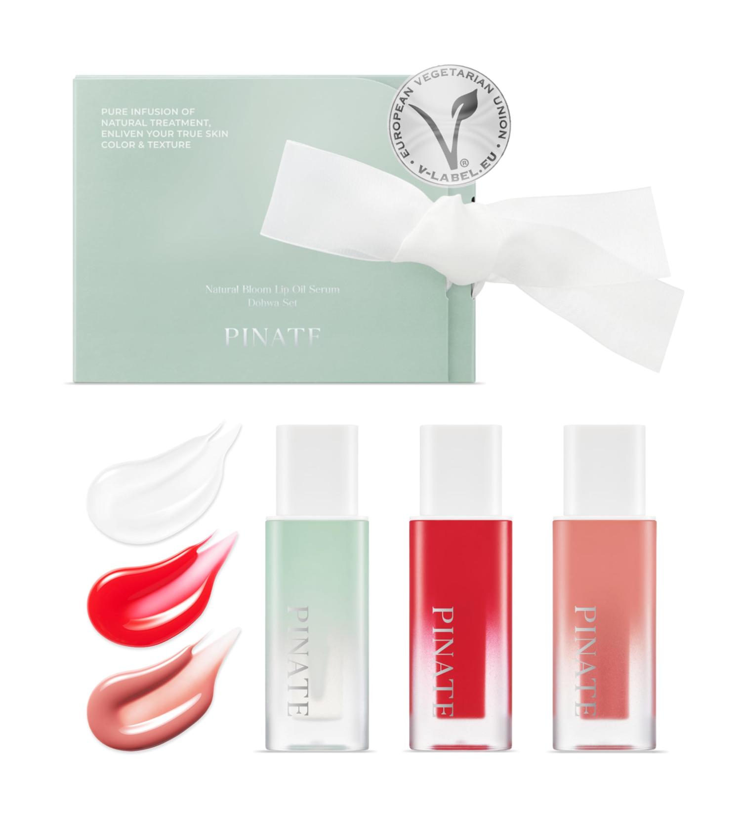 Buy NATURAL LIP OIL Set - Nourishing Glow Lip Care Serum with Camellia Seed Oil | 3-Piece Dohwa Gift Set | International Shipping Available - Buy Online on GoSupps.com