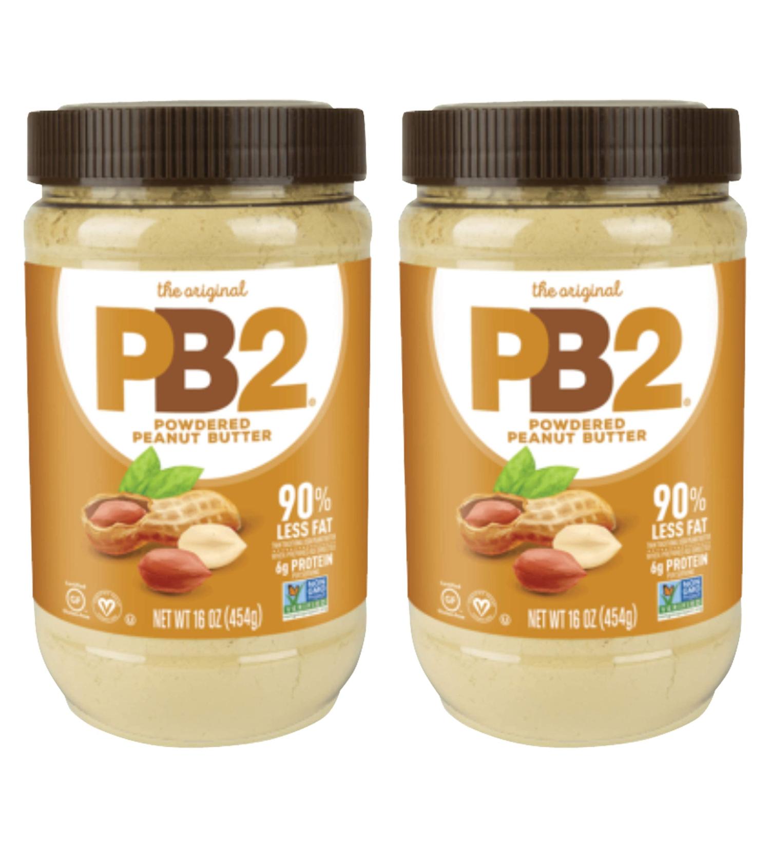 Peanut Butter Lover's Delight: PB2 Powdered Peanut Butter 1lb Jar (2-pack) - Buy Online on GoSupps.com