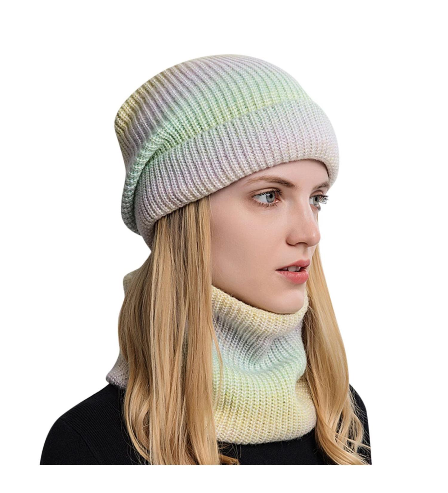 Womens Thermal Flocking Knit Hat Scarf Set | Winter Warm Earmuffs Cycling Baseball Cap | Men's Yellow One Size - Buy Online on GoSupps.com