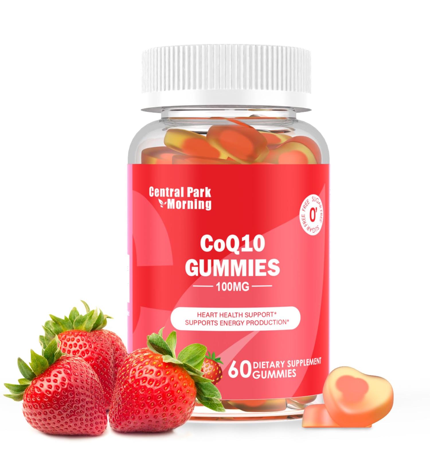 Central Park Morning Coenzyme Q10 Supplement, CoQ10 Gummies Antioxidant for Heart Health Support & Energy - Buy Online on GoSupps.com