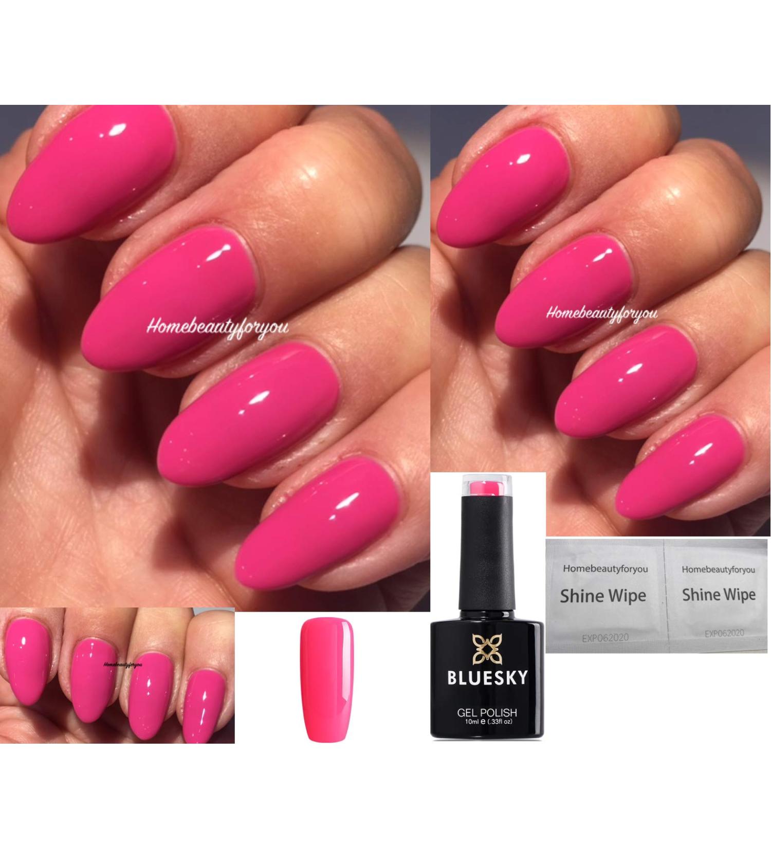 Bluesky 80519 Hot Pop Pink Lipstick Nail Gel Polish UV LED Soak Off 10ml - Buy Online on GoSupps.com