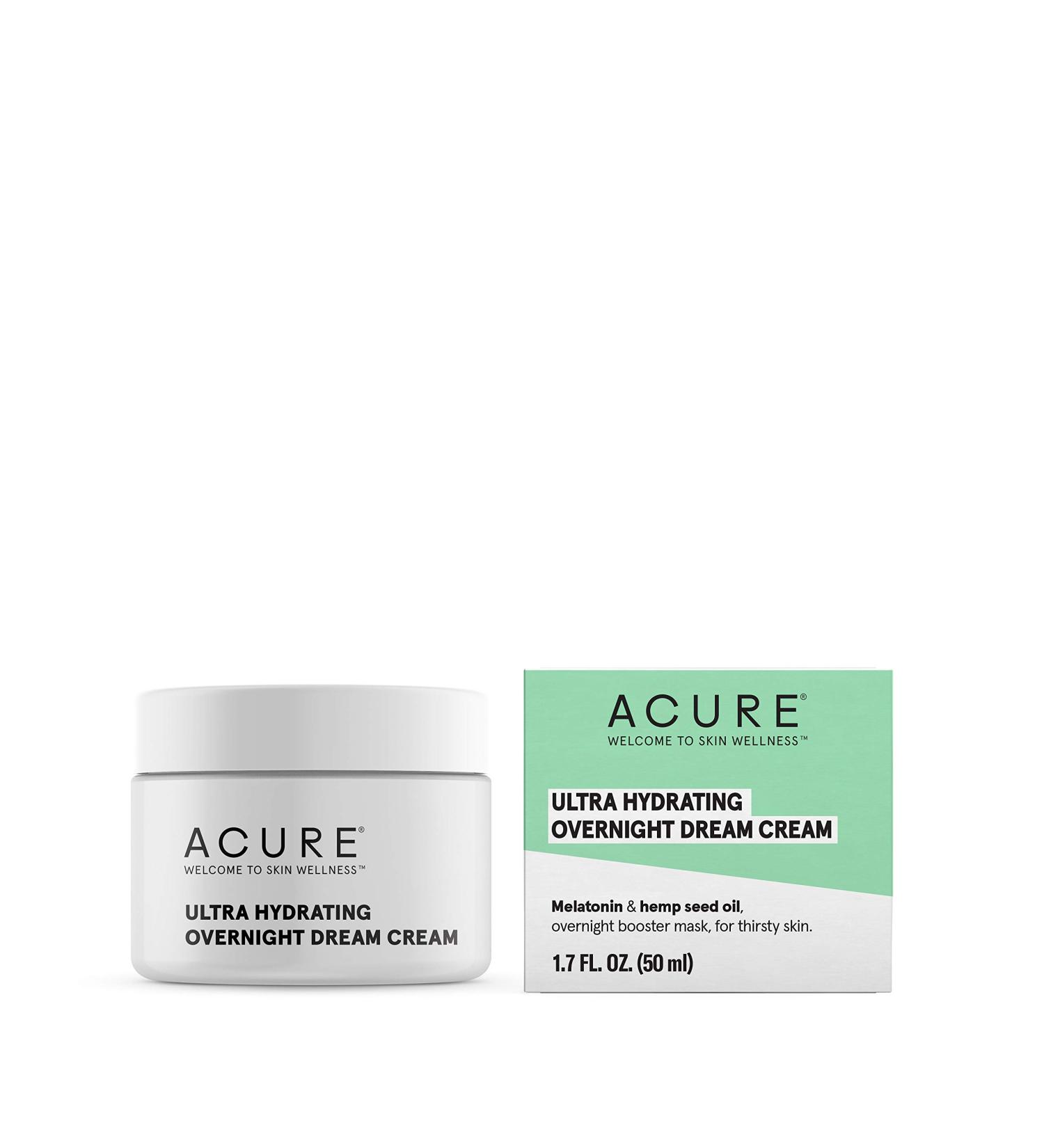 Acure Ultra Hydrating Overnight Dream Cream 1.7 oz - Intense Moisture for Glowing Skin - Buy Online on GoSupps.com