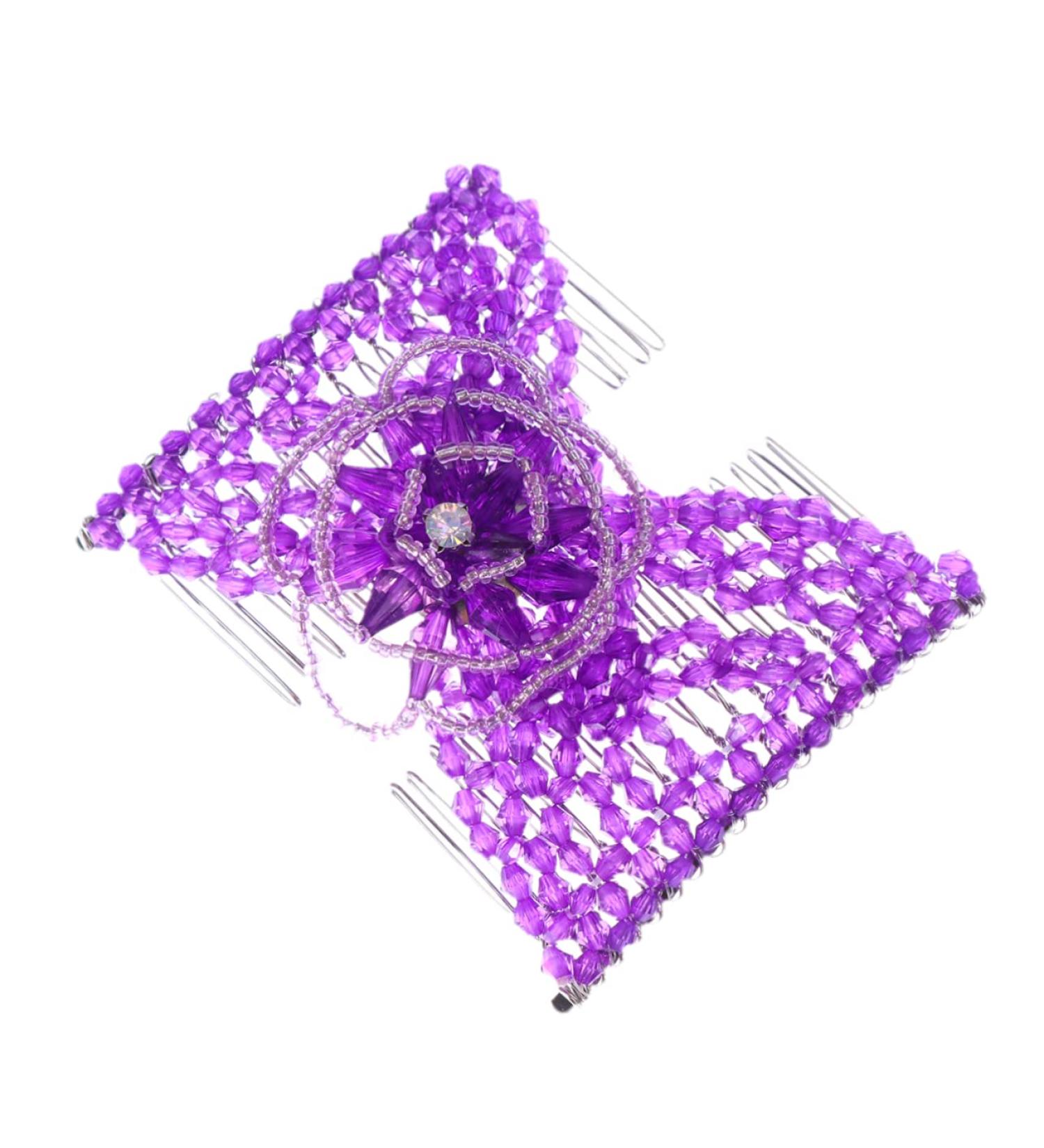 Beaupretty Hair Comb Gel Nail Polish Hair Hoop Womens Oktoberfest Accessories Short Hair Beautiful Headdress Hair Device Bday Decorations for Women Fascination Rn Beaded Headgear Purple - Buy Online on GoSupps.com
