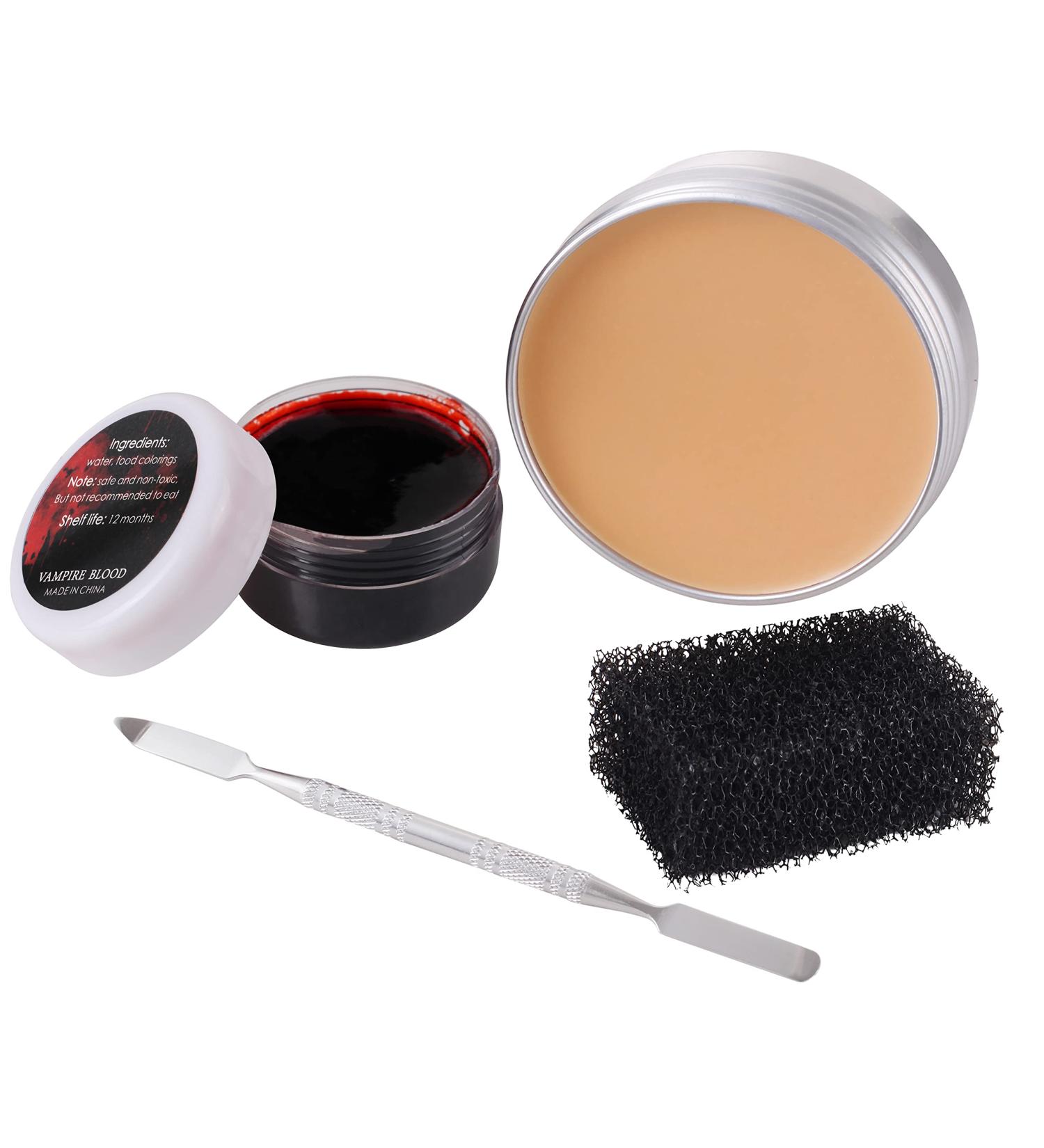 Yeweian Fake Blood Scar Wax SFX Makeup Kit - Halloween Stage Monster Zombie Vampire Special Effects - Coagulated Blood Gel - 50g - Buy Online on GoSupps.com