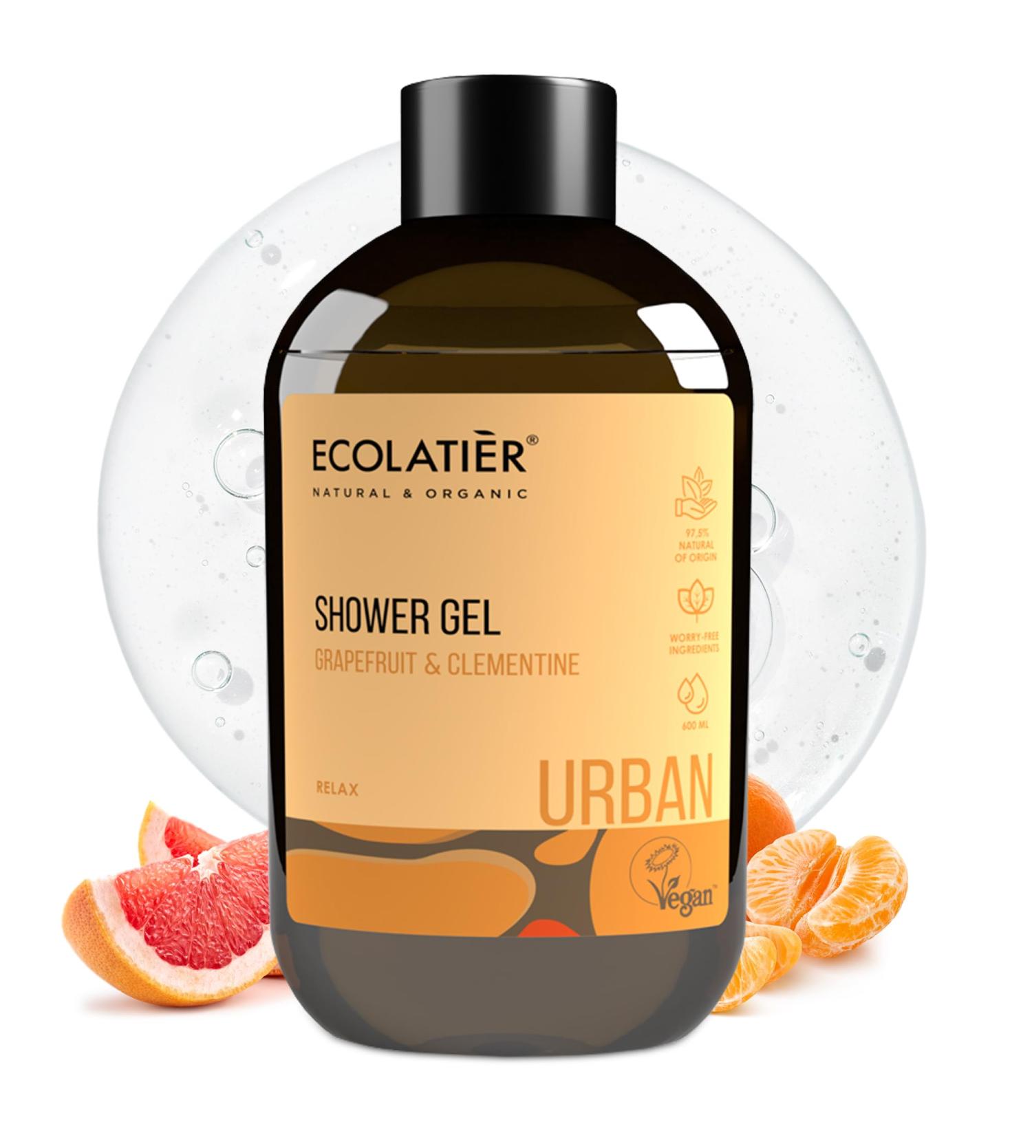 Ecolatier Grapefruit Body Wash - 97.5% Natural & Vegan Revitalizing Grapefruit & Clementine 20.3 Fl Oz - Buy Online on GoSupps.com
