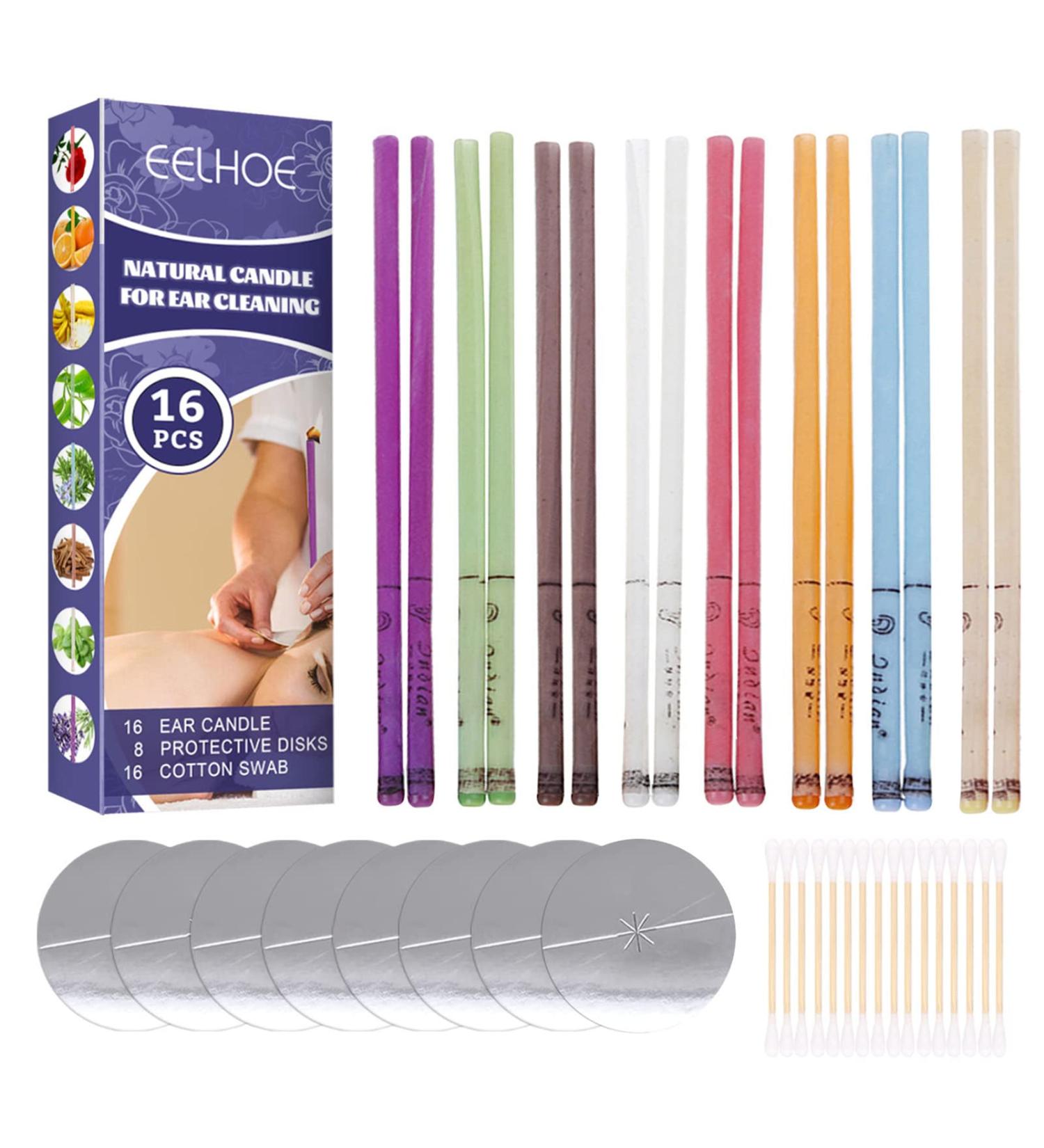 LAURAG Ear Candle 16pcs Fragrance Ear Candles Healthy Care Natural Ingredients Ear Wax Removal Cleaner Ear Coning - Buy Online on GoSupps.com
