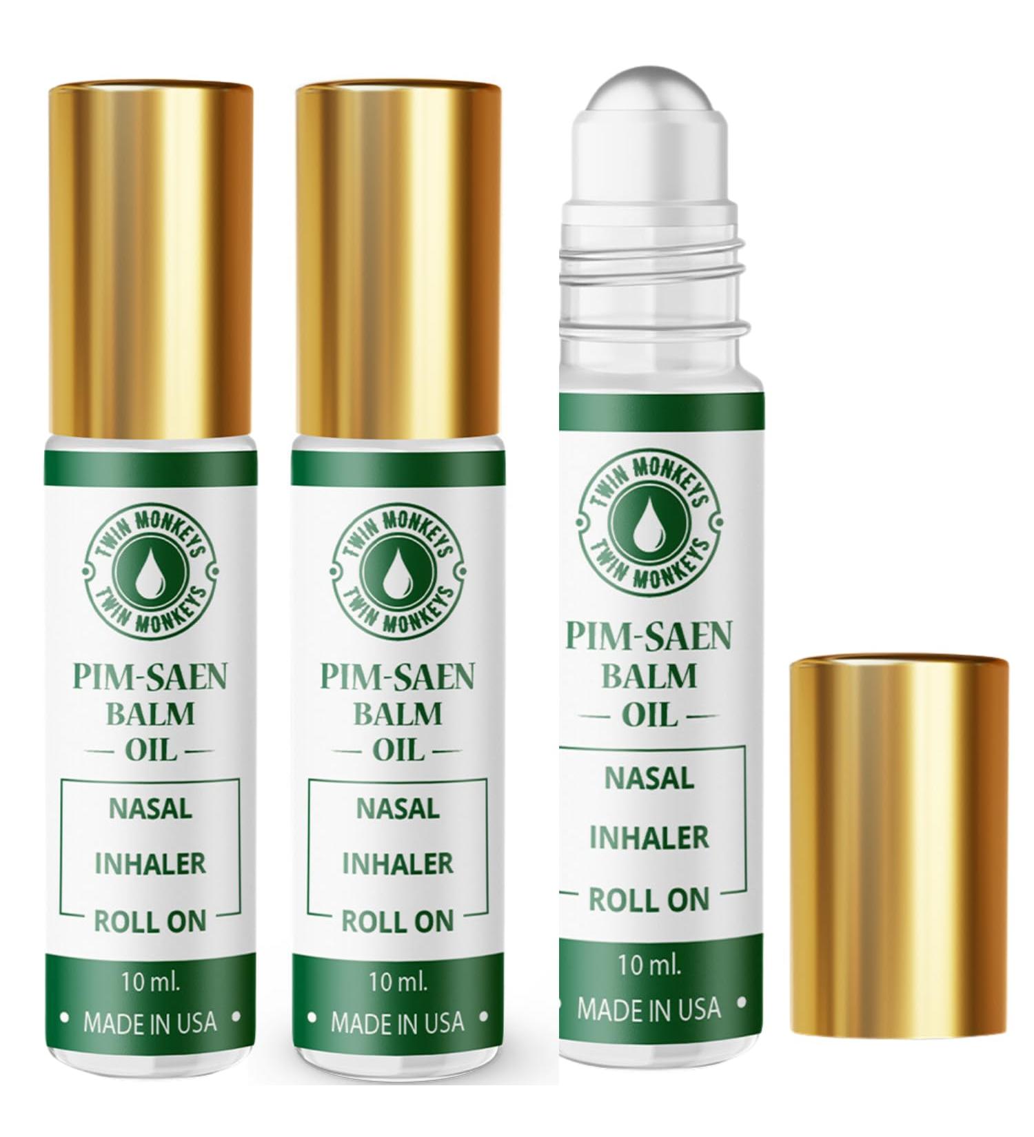 TWIN MONKEYS Oil | Pure PIM-SAEN Balm Oil ROLL ON (Pack of 3) - Buy Online on GoSupps.com