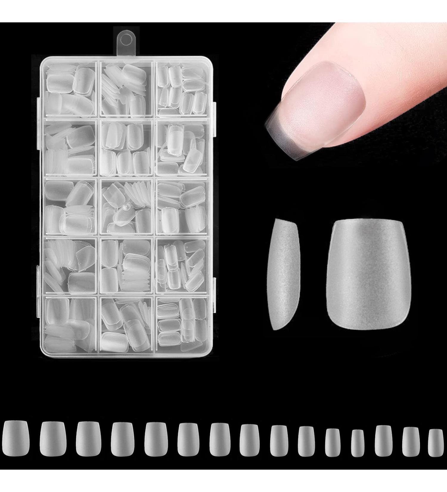 Zahrvia Extra Short Coffin Nail Tips - 360Pcs Matte Full Cover Gel Nail Tips - DIY Press On Nails - 15 Sizes QS11 - Buy Online on GoSupps.com