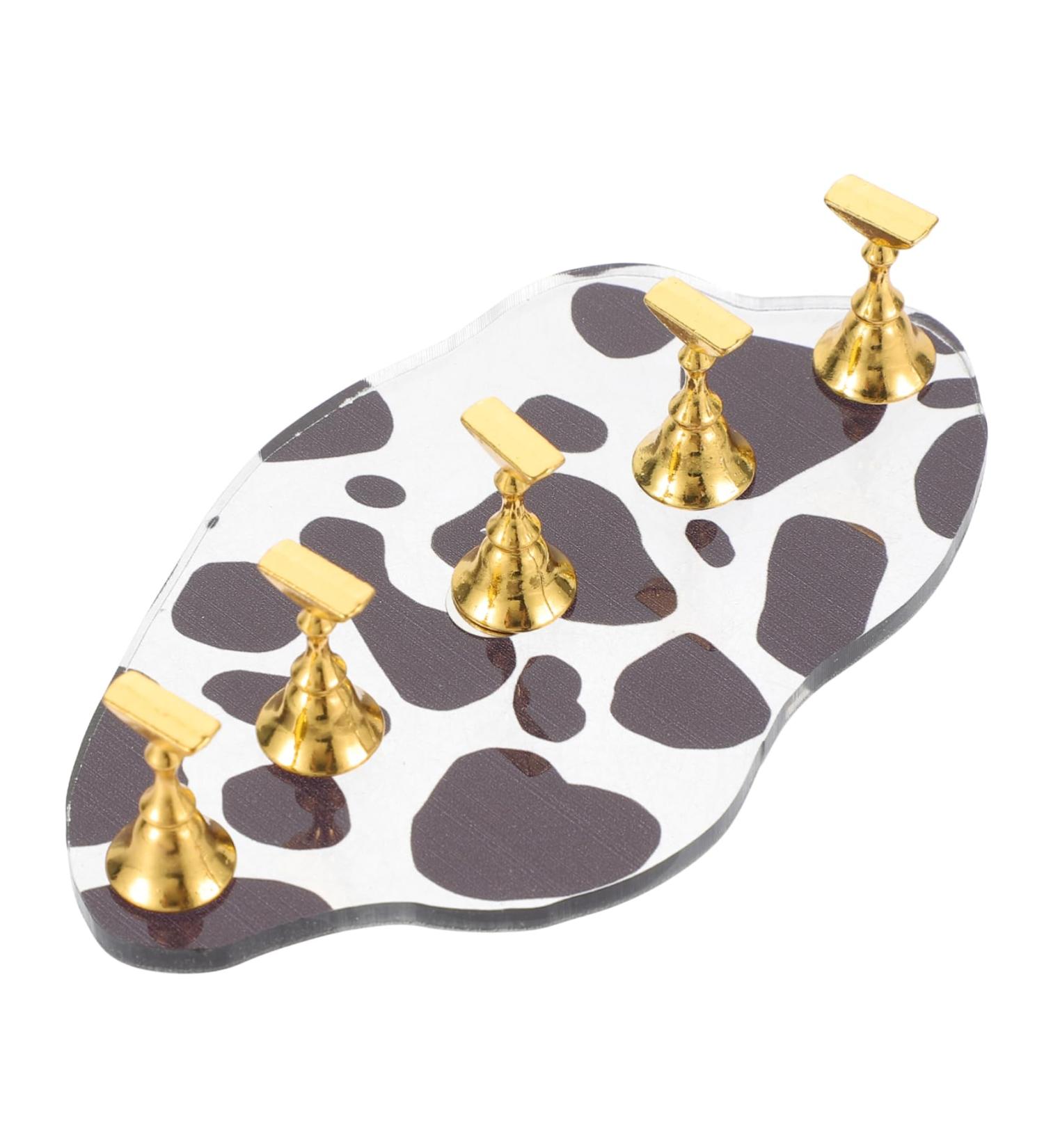 SOESFOUFU Fake Nail Stand 2 Sets Palette nail holder for press on nails bracket false nails supplies base artificial nails display holder nail display stand the cow manicure nail - Buy Online on GoSupps.com