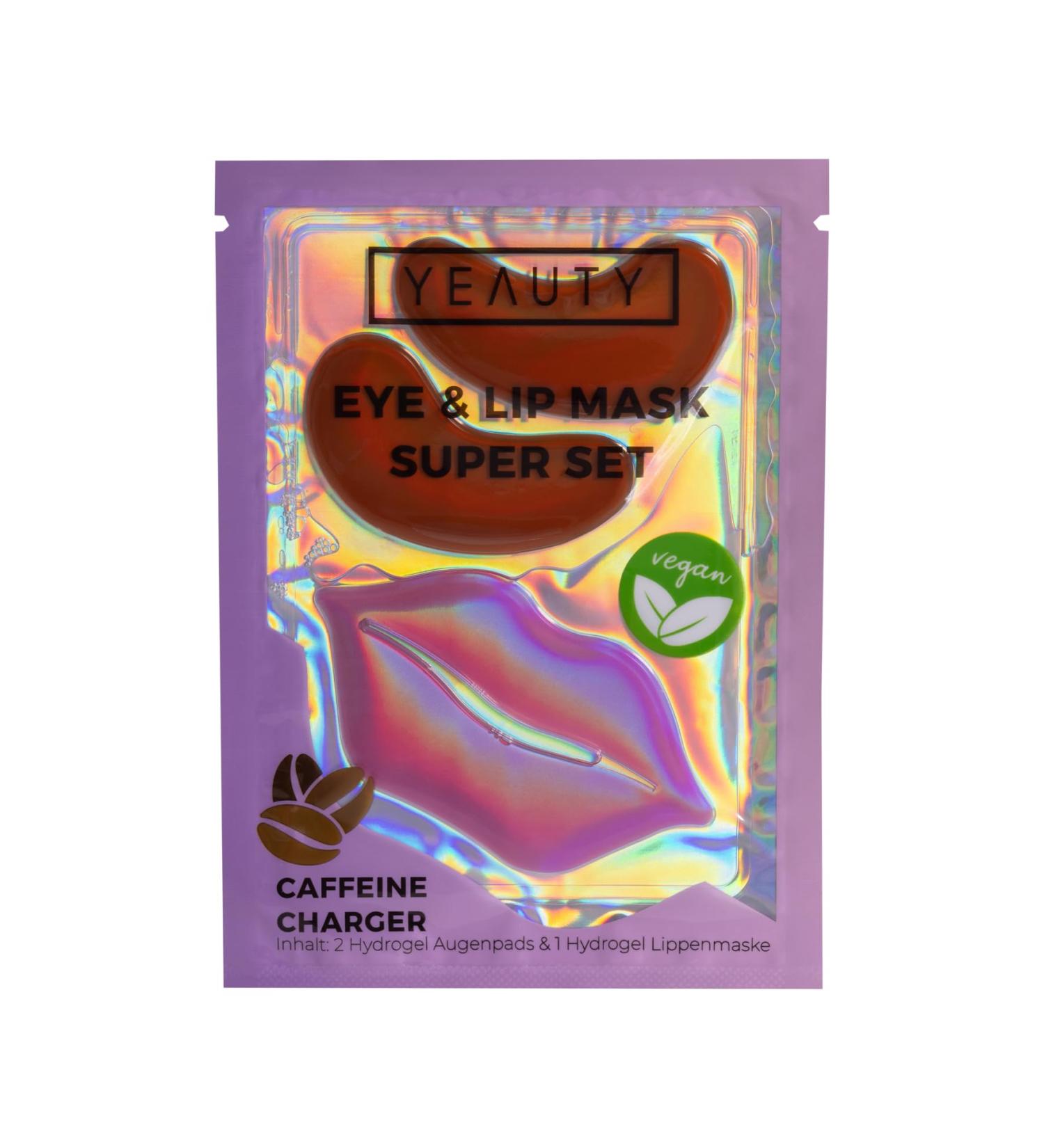 Yeauty Super Set Caffeine Charger - Ultimate Eye & Lip Mask | Hydrate & Revitalize with Caffeine Hyaluron & Peptides - Buy Online on GoSupps.com