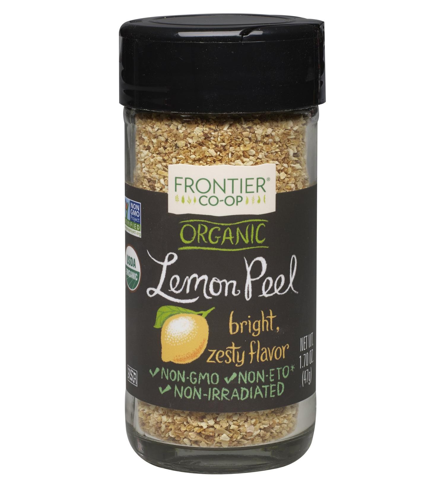 Frontier Natural Products Lemon Peel, Og, Granules, 1.7 Ounce