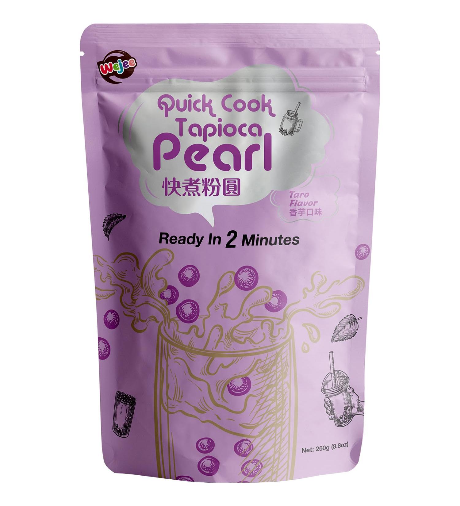 WEJEE Quick Cooking Tapioca Pearls Taro - 250g | Premium Taro Pearls for Bubble Tea & Desserts - Fast Shipping Worldwide - Buy Online on GoSupps.com