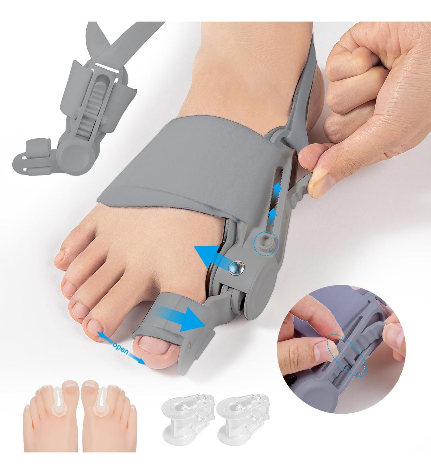 Bunion Corrector for Men & Women - Adjustable Big Toe Relief Splint with Silicone Pad | Effective Bunion Treatment for Left/Right Feet - Buy Online on GoSupps.com