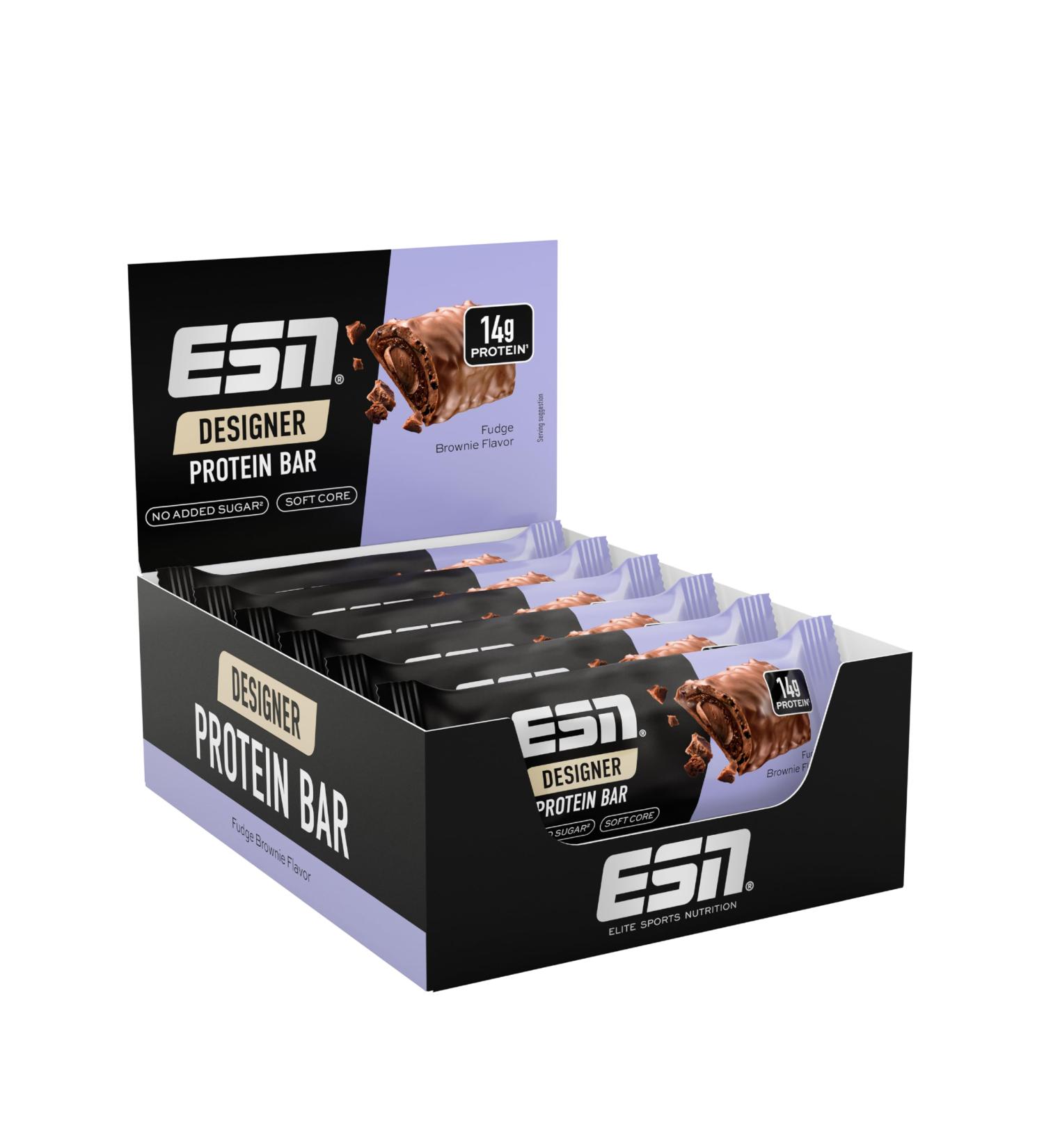 ESN Designer Bar Box - 12 Fudge Brownie Protein Bars | Premium International Shipping - Buy Online on GoSupps.com