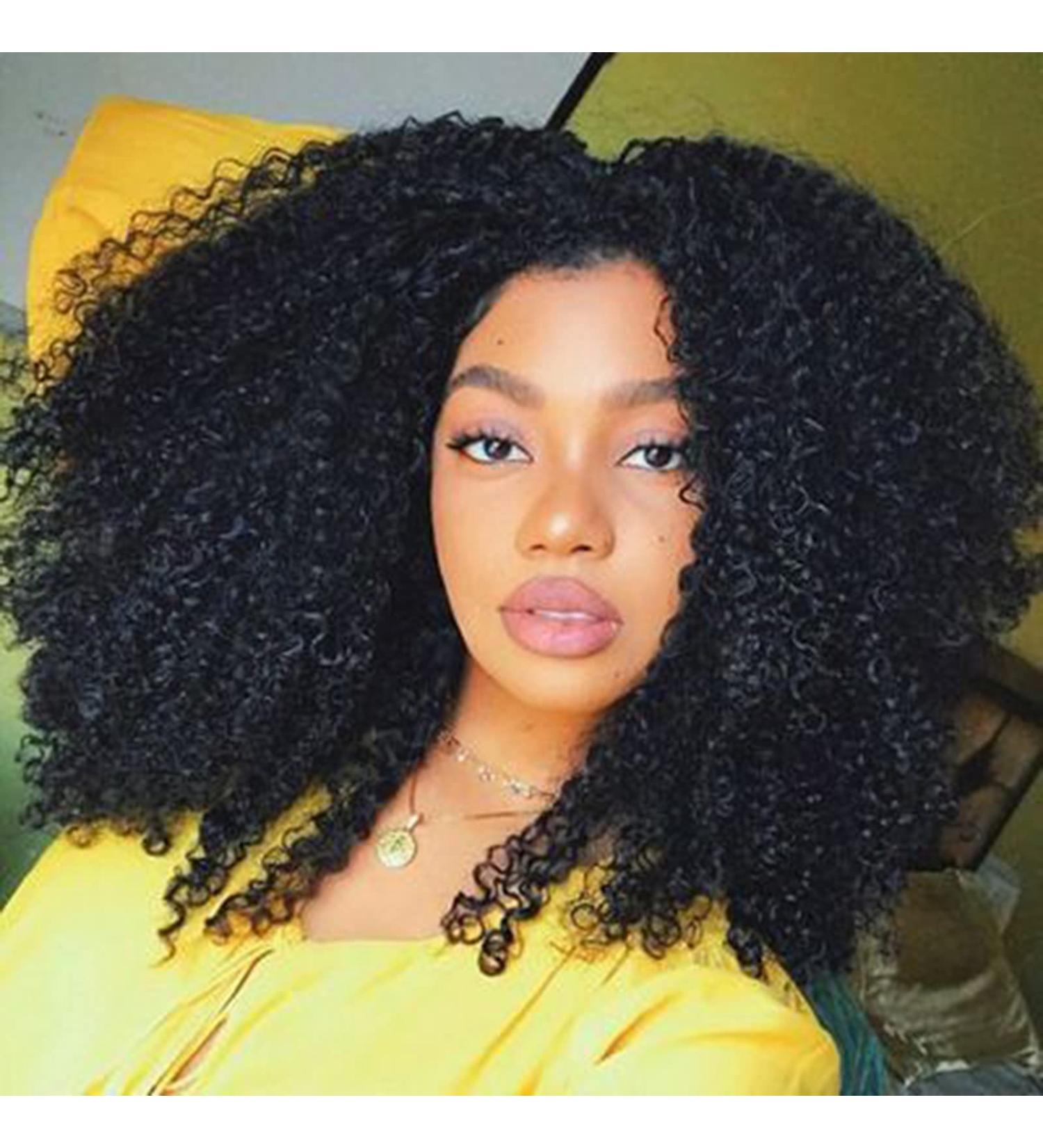KKJKK Short Curly Mid-Part Wig for Black Women - Shoulder Length Fluffy Natural Wave Synthetic Hair Heat-Resistant for Daily & Party Use - Buy Online on GoSupps.com