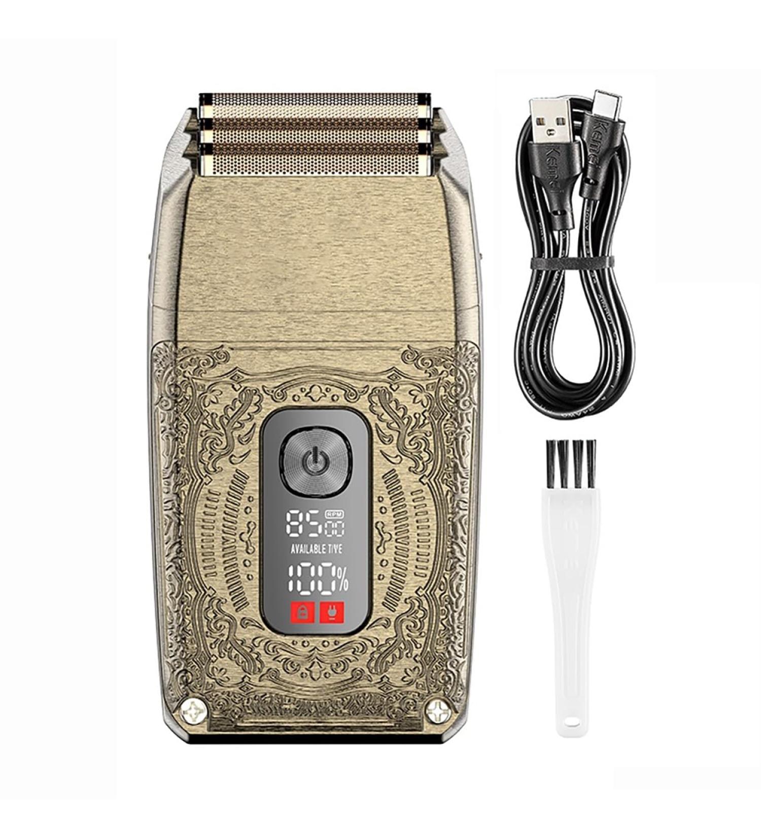 Buy Men's High Power Retro Metal Shaver - Professional Duplex Shaving with LCD Smart Screen & USB Charging - International Shipping Available - Buy Online on GoSupps.com