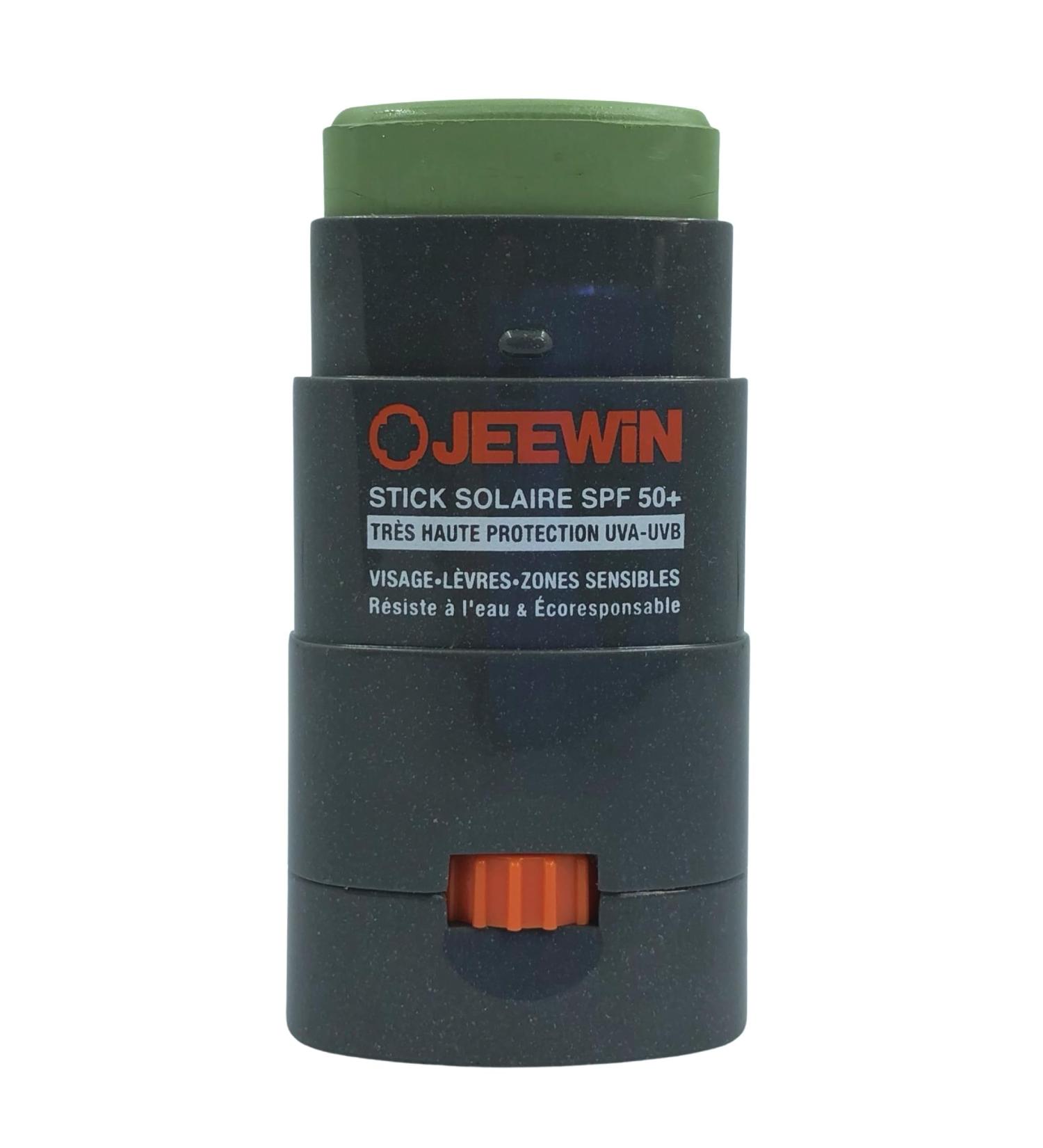 JEEWIN Waterproof Sunscreen Stick SPF50+ Face and Lips - GREEN (12 grams) - Buy Online on GoSupps.com